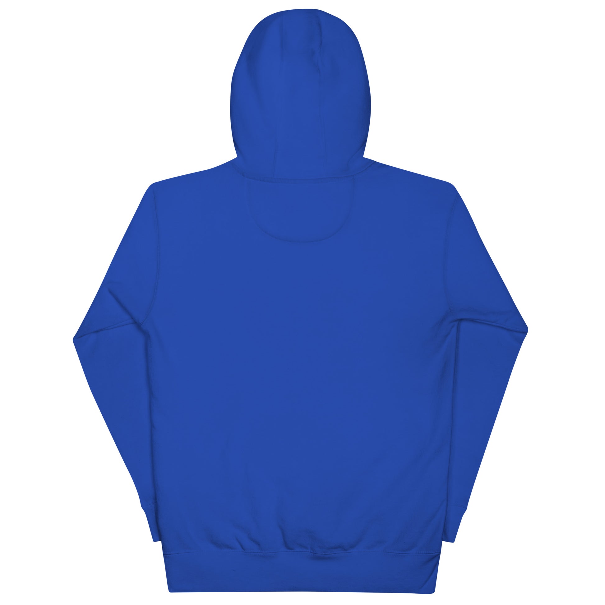 Blue-Shut Up and Paint Graffiti Hoodie from B.Different Clothing, back view, graffiti-inspired streetwear