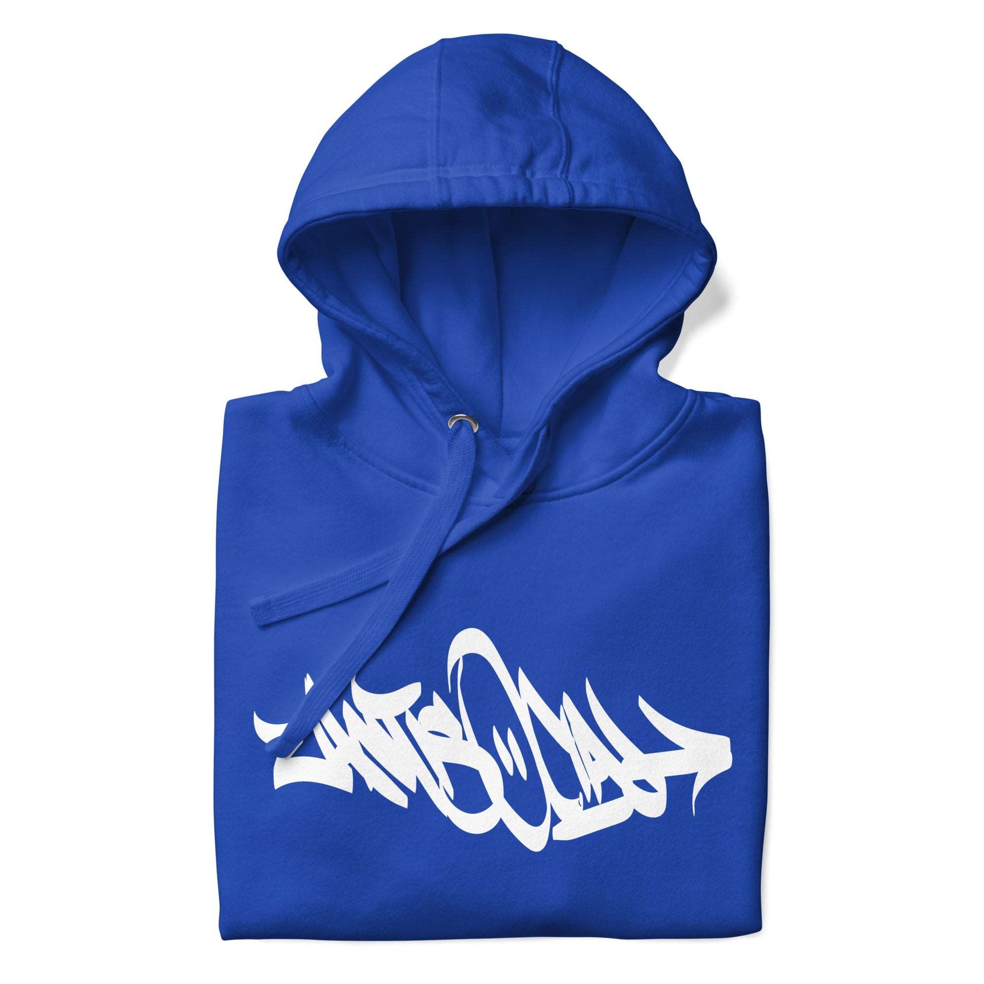 folded Antisocial Graffiti Tag Hoodie blue B.Different Clothing graffiti street art inspired streetwear brand