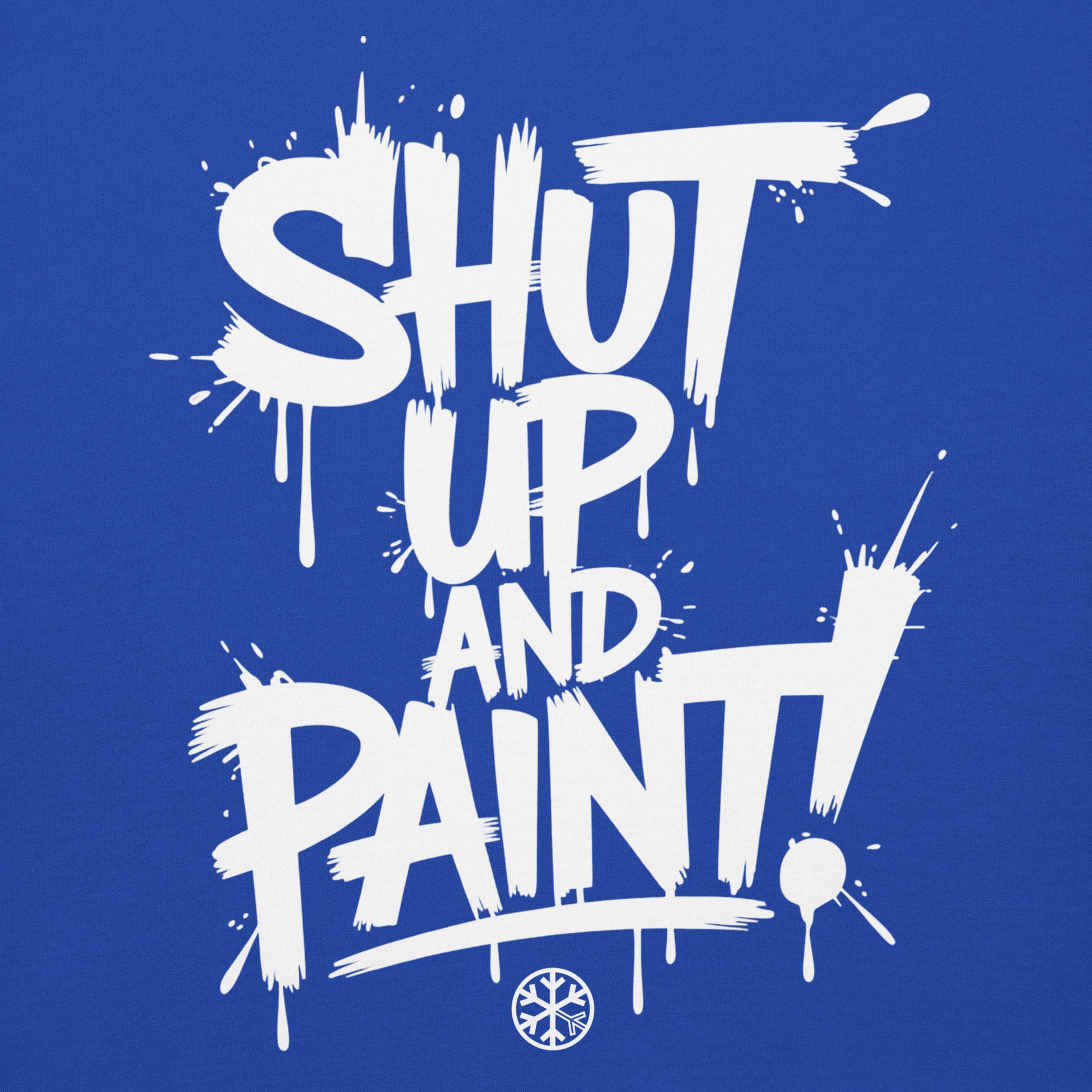 Blue-Shut Up and Paint Graffiti Hoodie from B.Different Clothing, graphic, graffiti-inspired streetwear