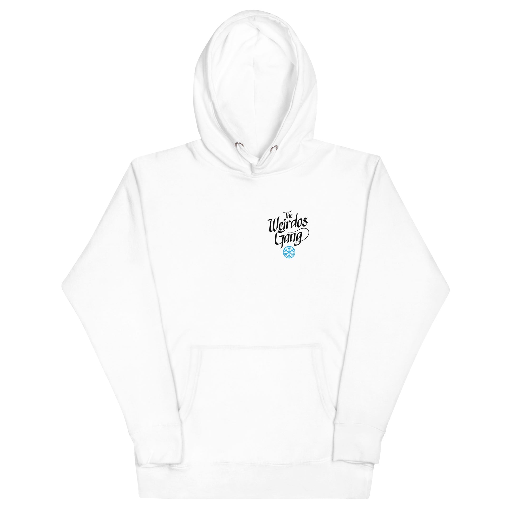 front of Weirdos Gang lettering hoodie white by B.Different Clothing street art graffiti inspired brand for weirdos, outsiders, and misfits.