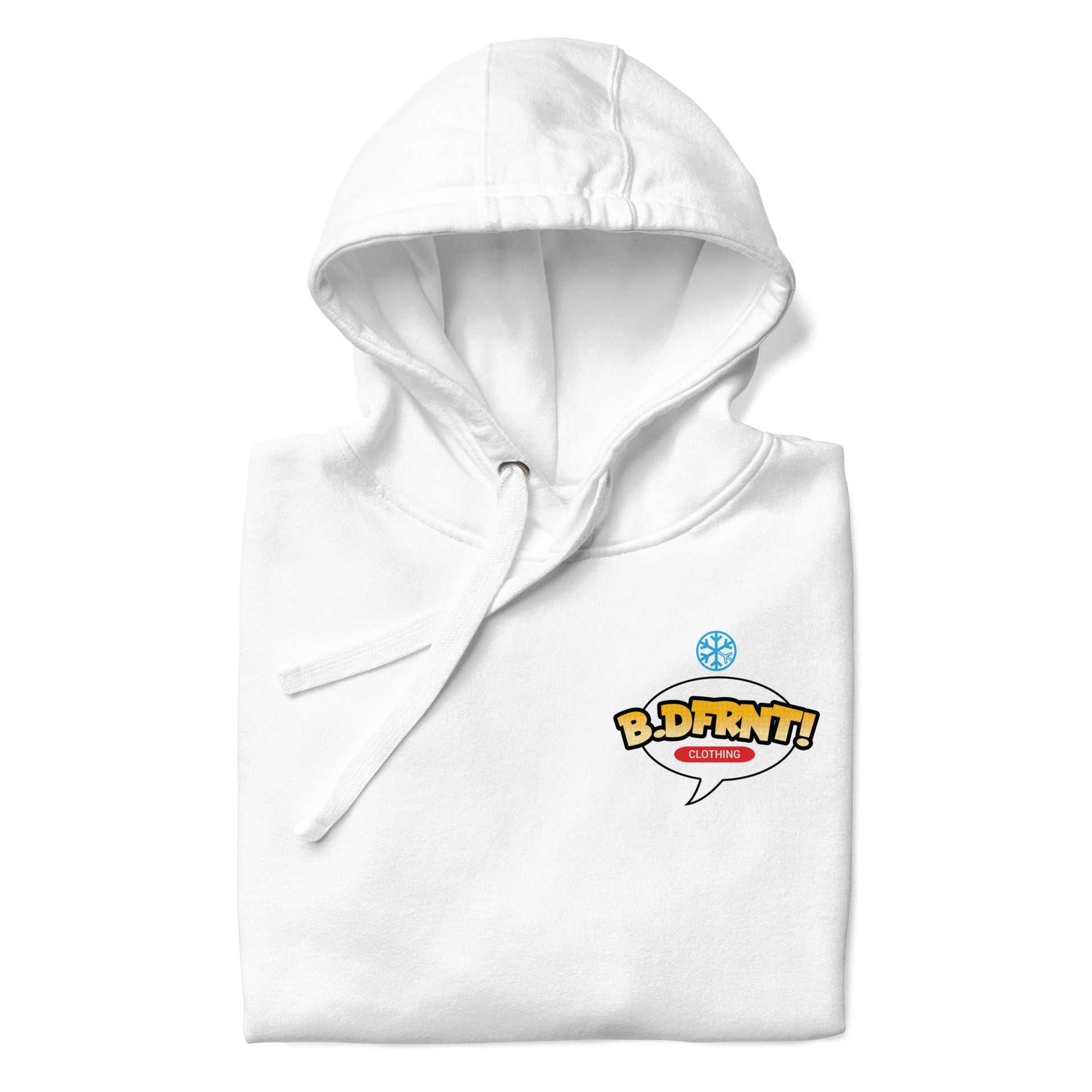 folded graffiti artist vinyl figure hoodie white by B.Different Clothing graffiti street art inspired streetwear brand