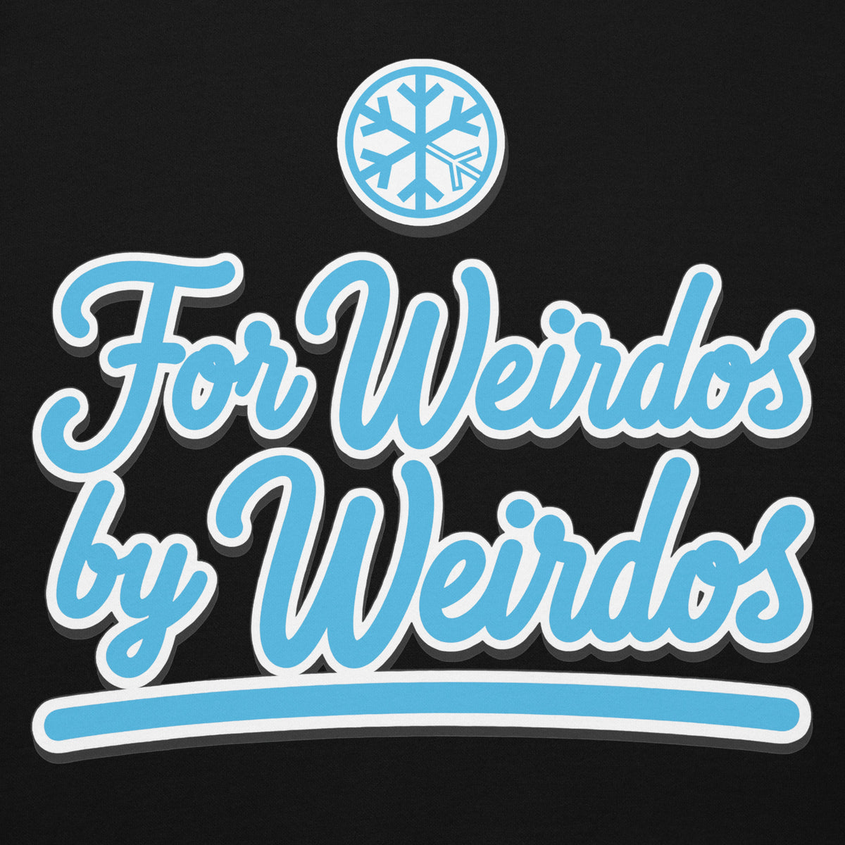 Black-For Weirdos by Weirdos Hoodie from B.Different Clothing, front graphic, graffiti-inspired streetwear