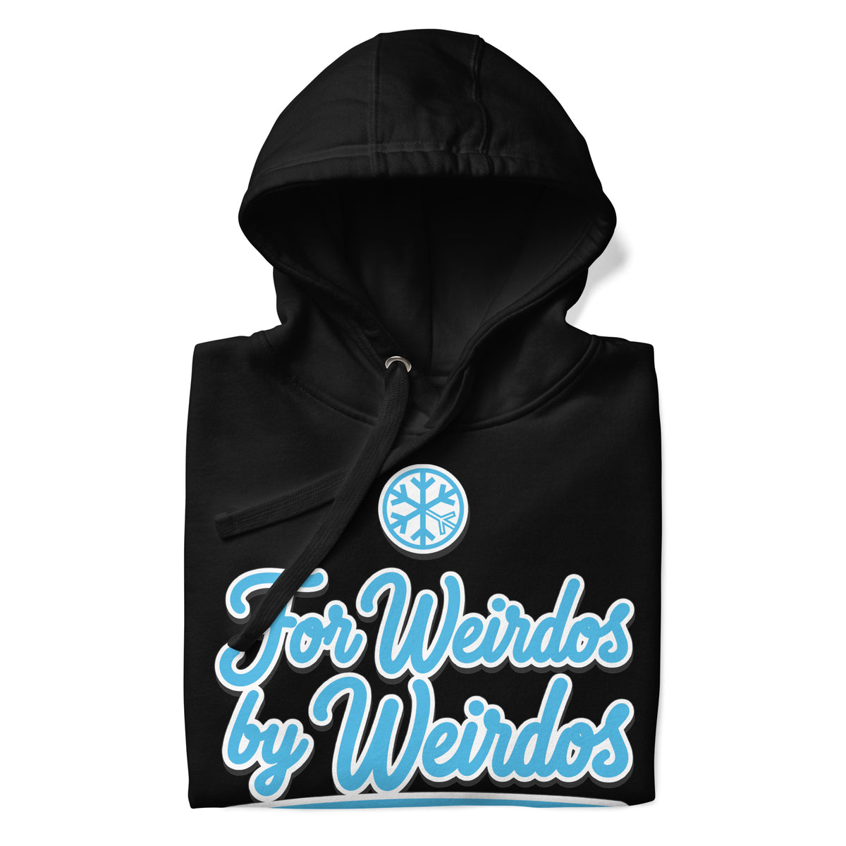 Black-For Weirdos by Weirdos Hoodie from B.Different Clothing, folded, graffiti-inspired streetwear