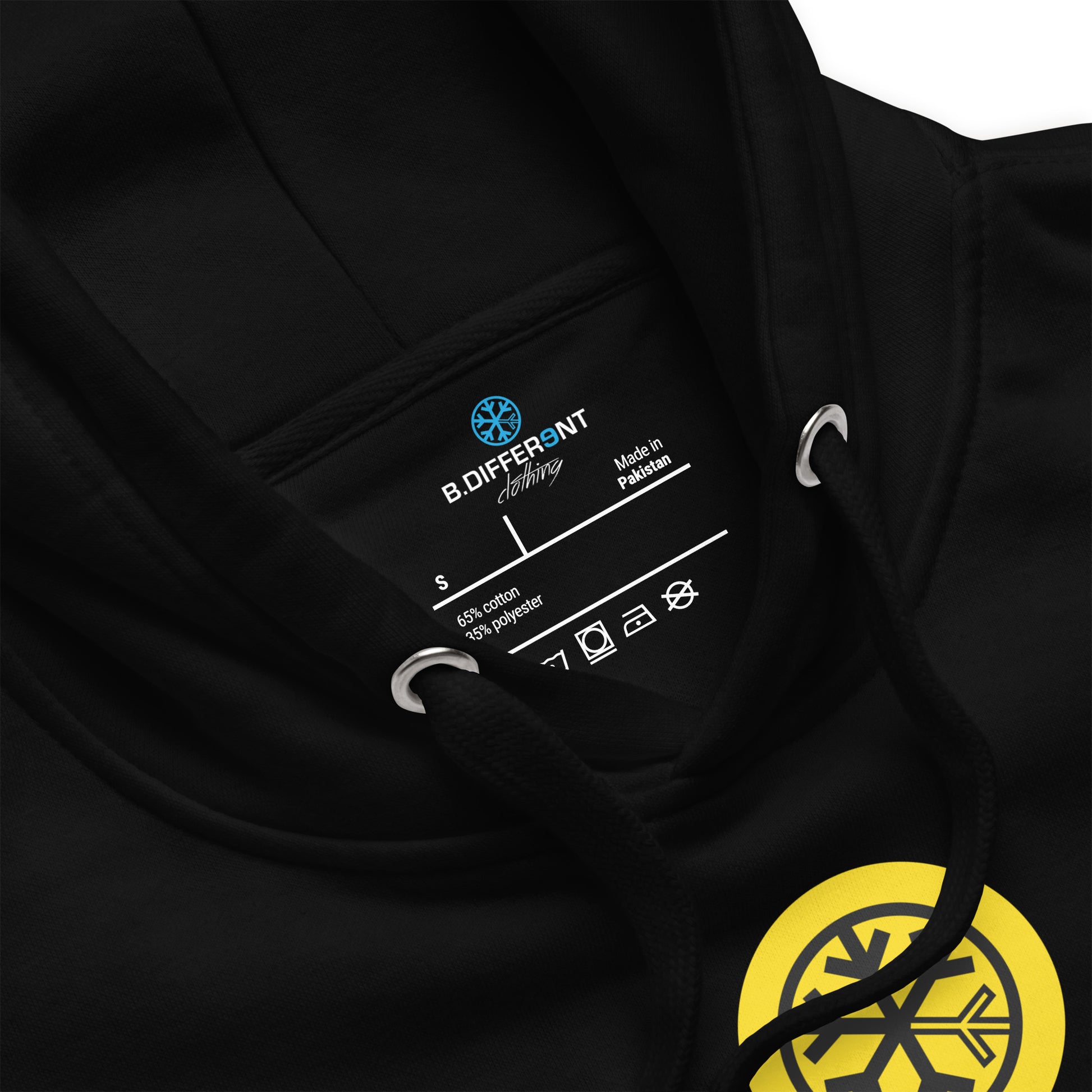 Black-BDFRNT NYC Subway Hoodie from B.Different Clothing, collar, graffiti-inspired streetwear