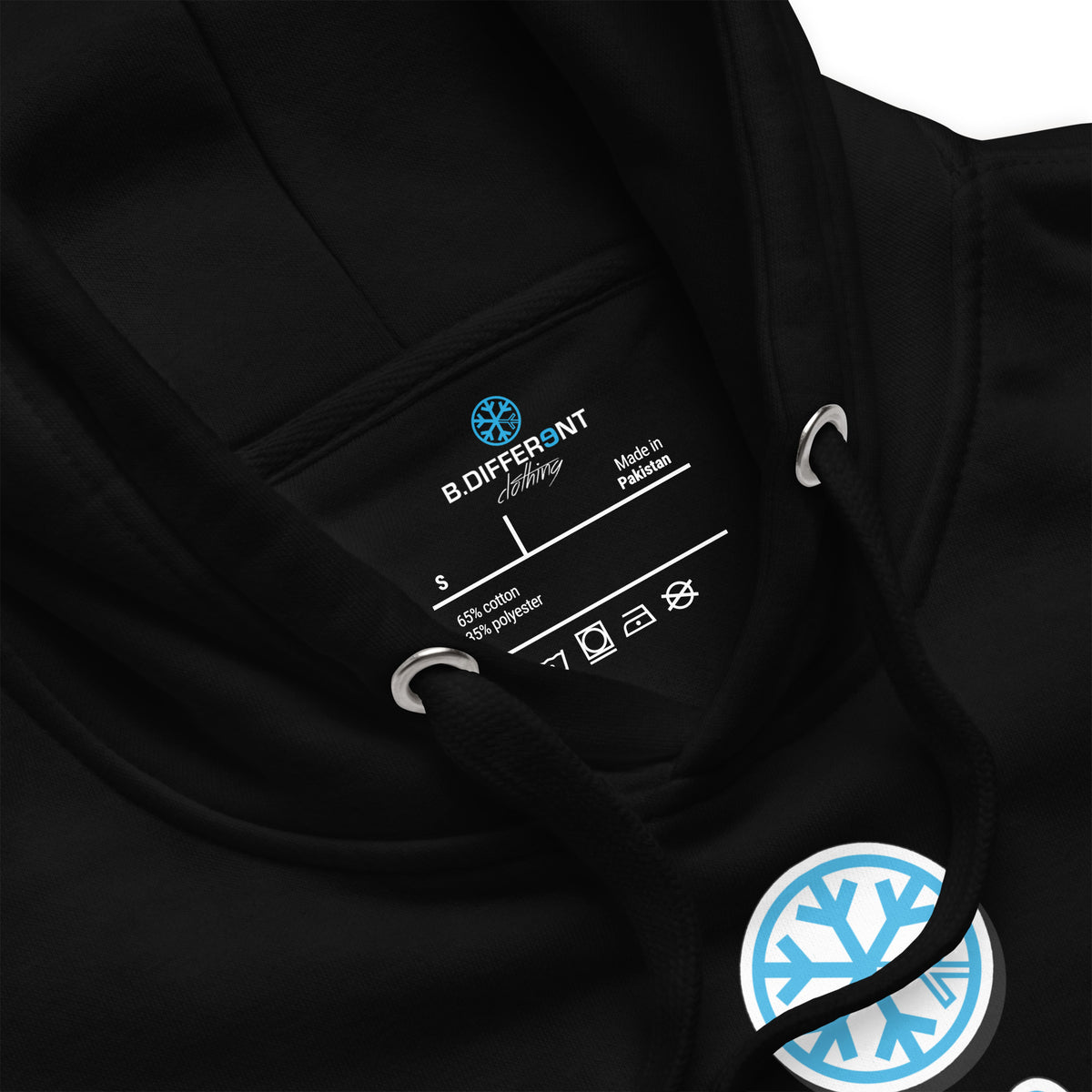 Black-For Weirdos by Weirdos Hoodie from B.Different Clothing, collar, graffiti-inspired streetwear