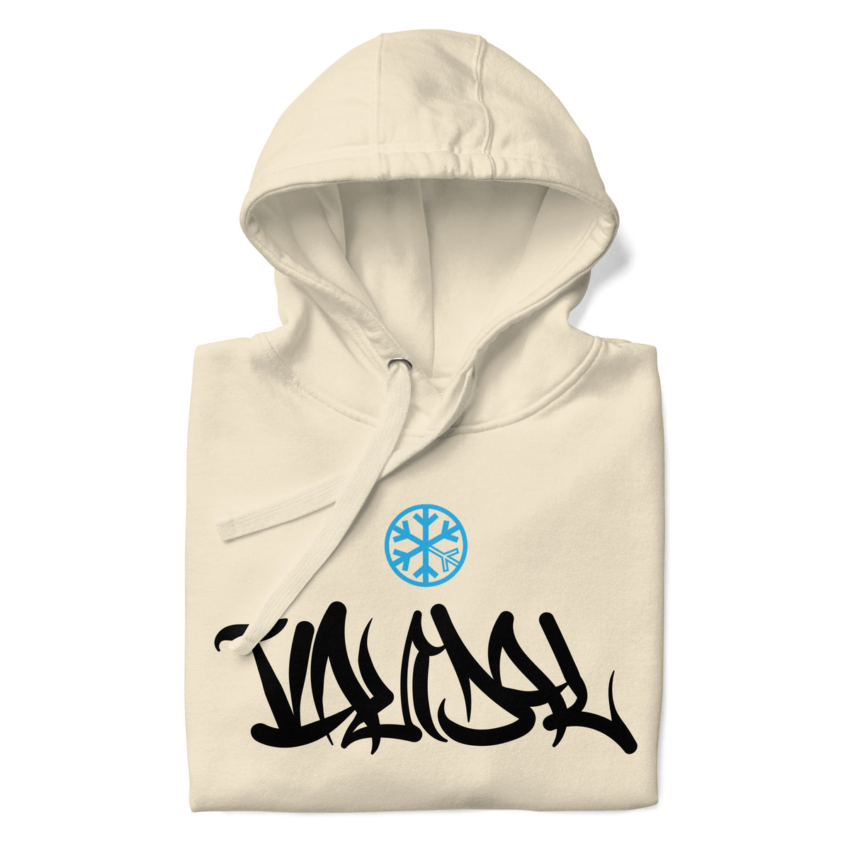 Bone-Vandal Graffiti Tag Hoodie from B.Different Clothing, folded, graffiti-inspired streetwear