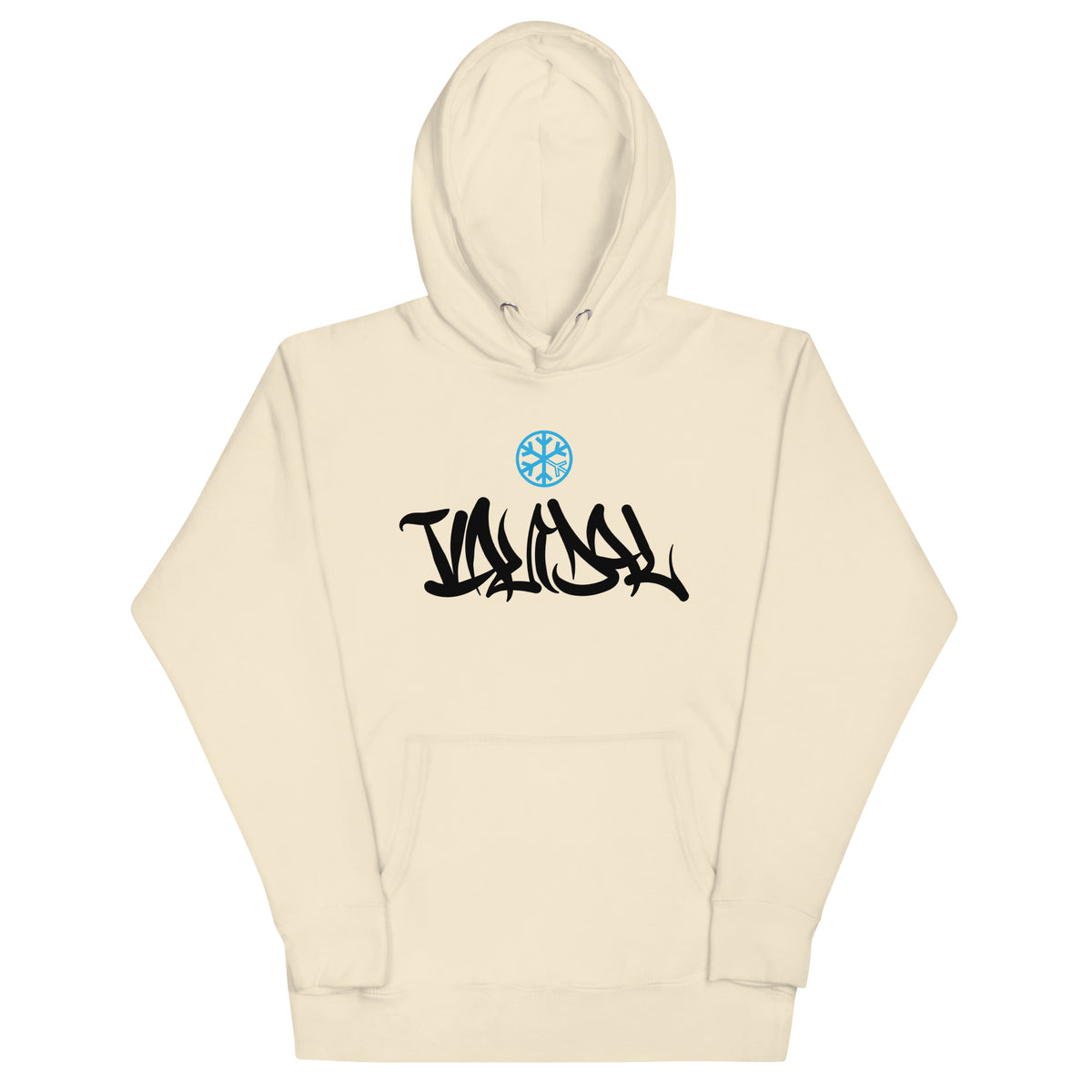 Bone-Vandal Graffiti Tag Hoodie from B.Different Clothing, front view, graffiti-inspired streetwear