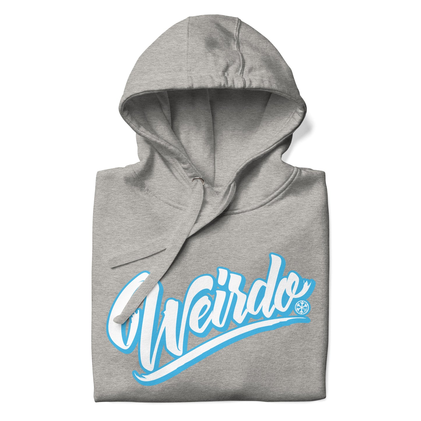 Carbon Grey-Weirdo Hoodie from B.Different Clothing, front view, graffiti-inspired streetwear