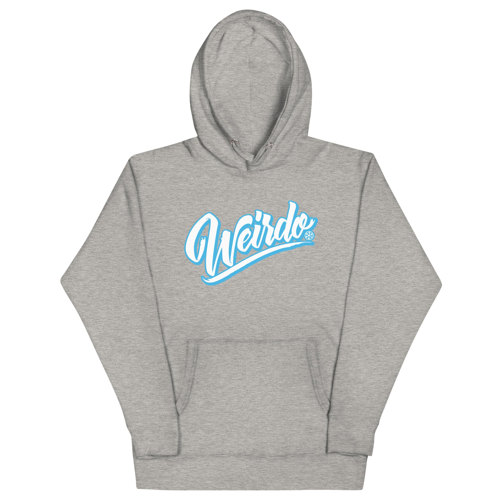 Carbon Grey-Weirdo Hoodie from B.Different Clothing, front view, graffiti-inspired streetwear