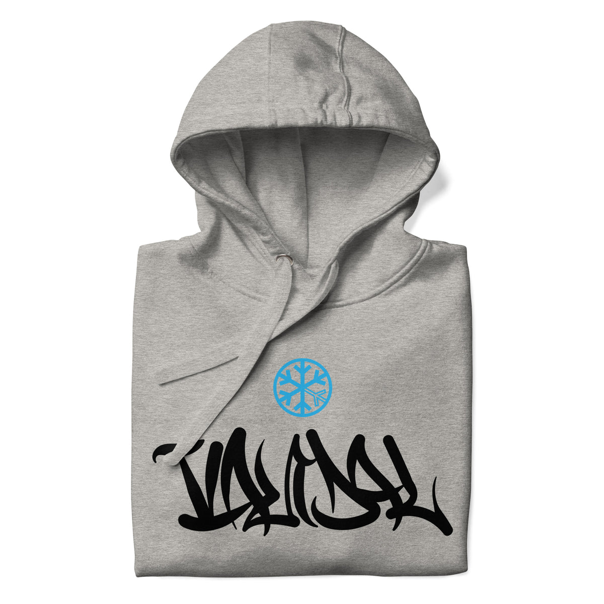 Carbon Grey-Vandal Graffiti Tag Hoodie from B.Different Clothing, folded, graffiti-inspired streetwear