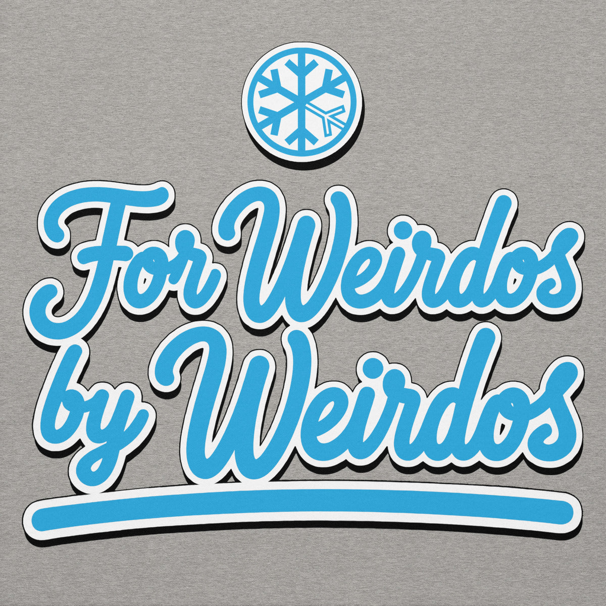 Carbon Grey-For Weirdos by Weirdos Hoodie from B.Different Clothing, front graphic, graffiti-inspired streetwear