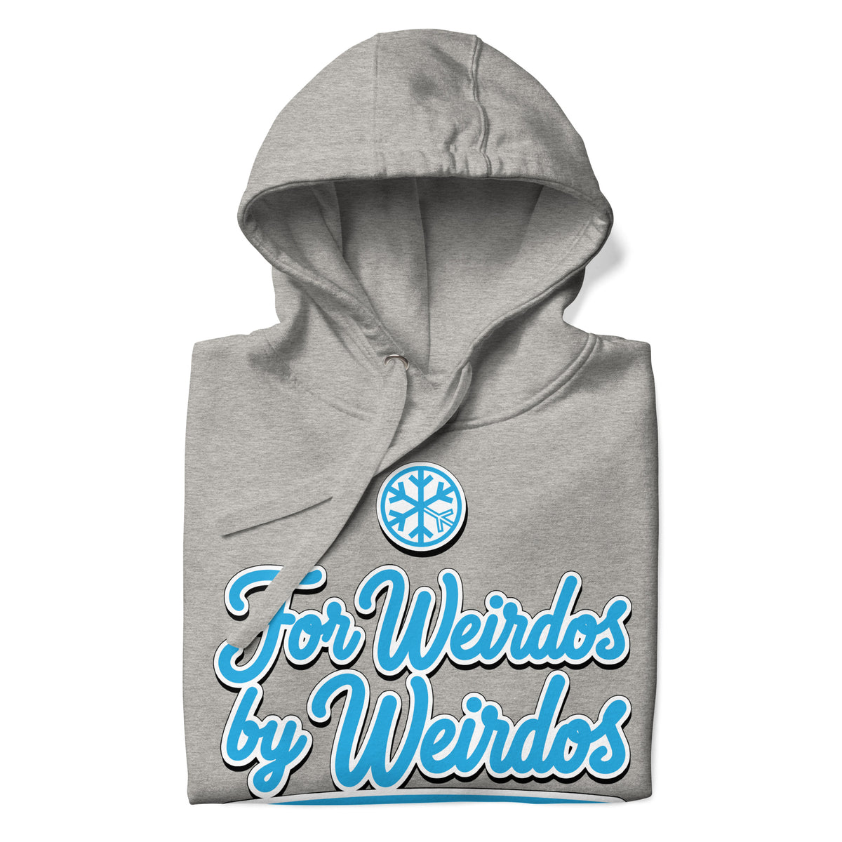 Carbon Grey-For Weirdos by Weirdos Hoodie from B.Different Clothing, folded, graffiti-inspired streetwear