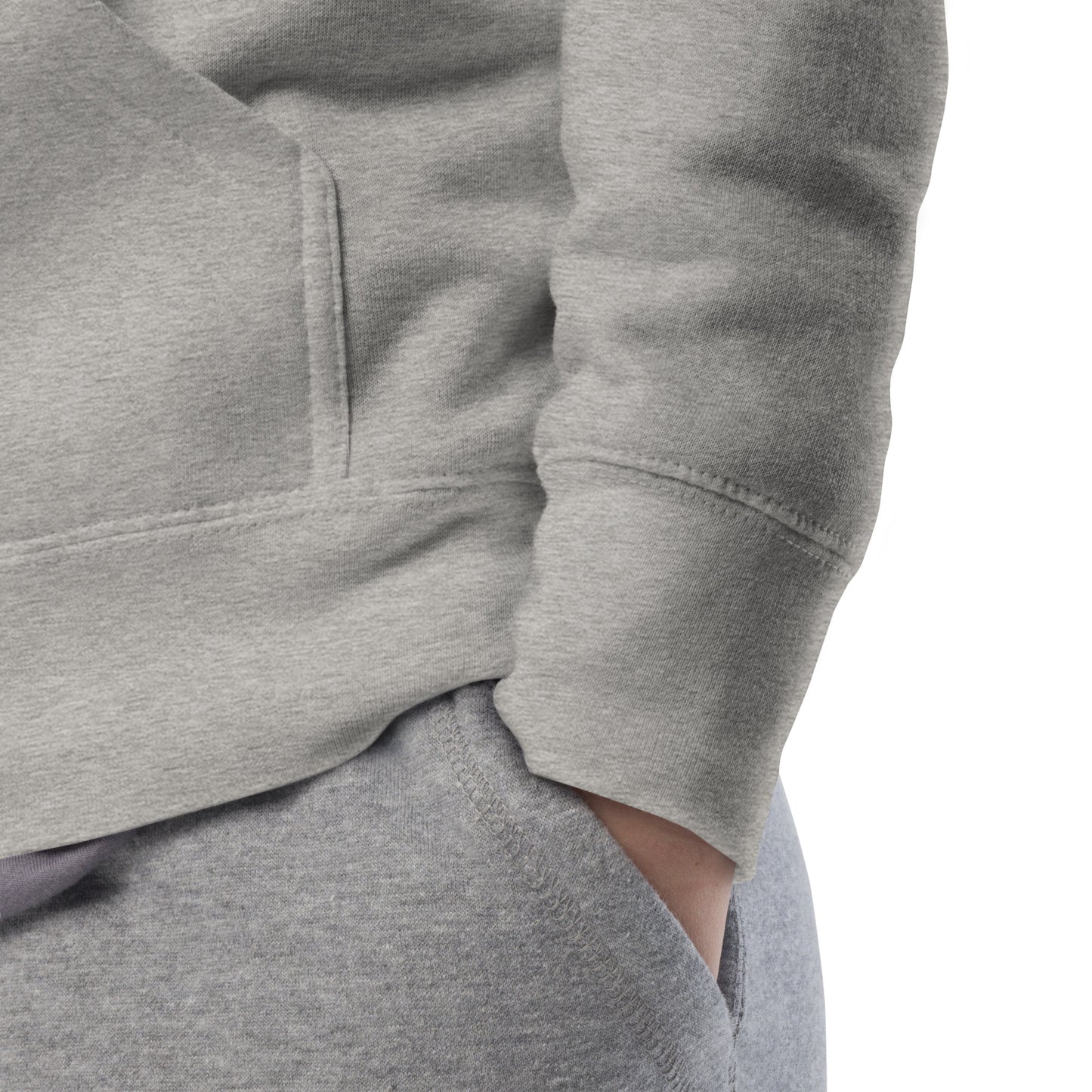 Carbon Grey-BDFRNT NYC Subway Hoodie from B.Different Clothing, detail, graffiti-inspired streetwear