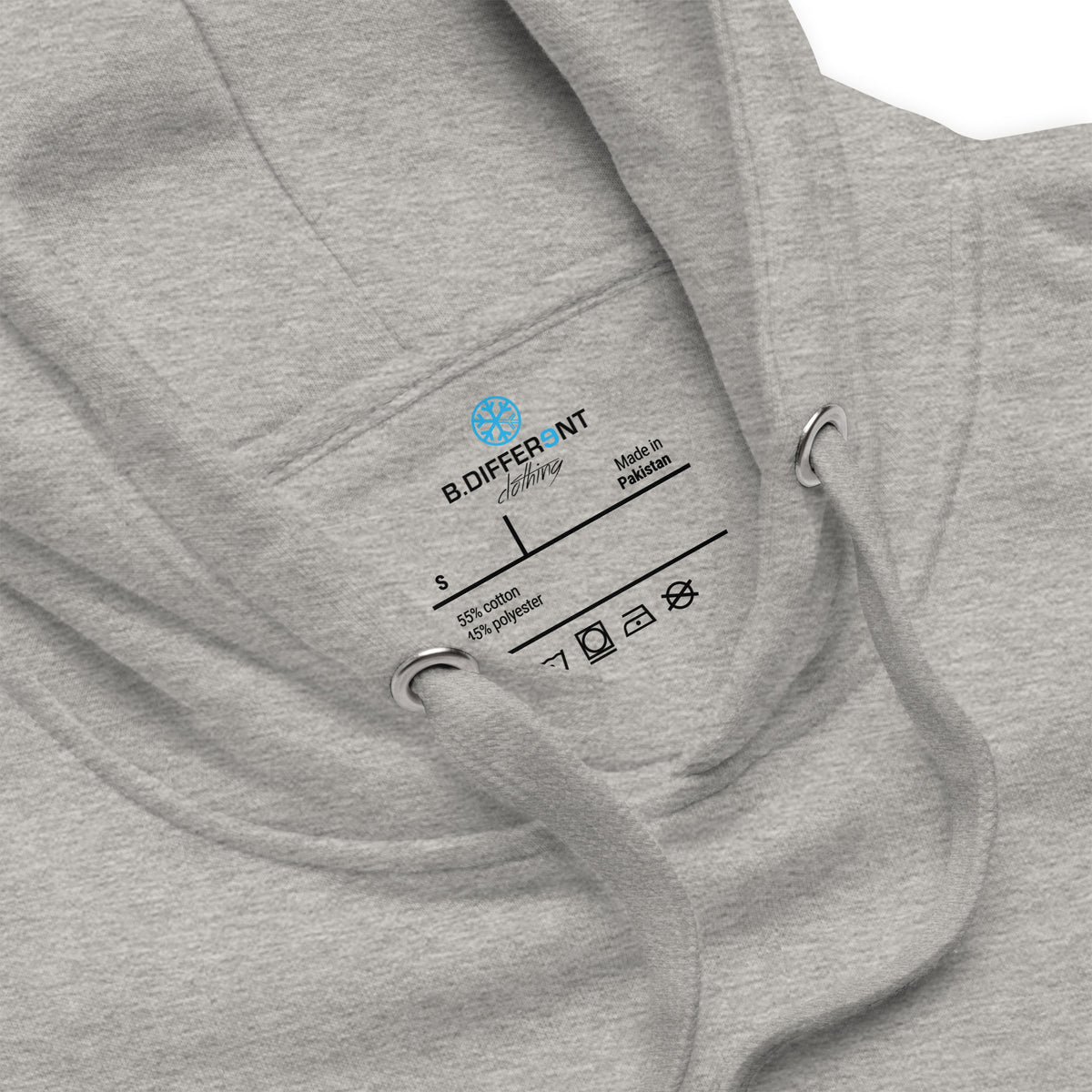 Gray-Outcast Graffiti Tag Hoodie from B.Different Clothing, collar, graffiti-inspired streetwear