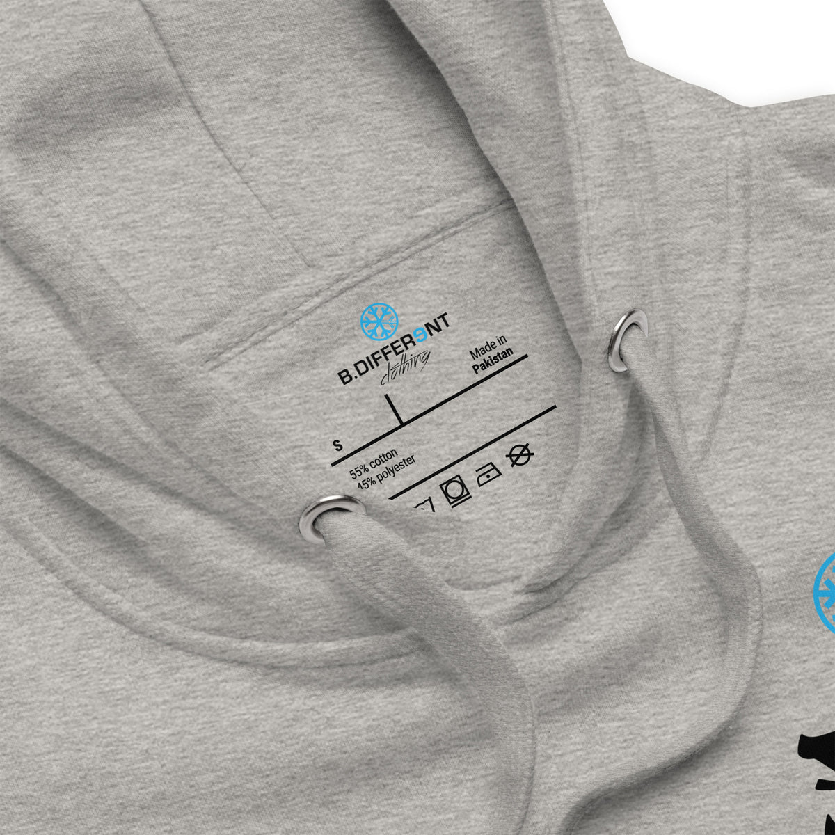 Gray-Paint Dealer Graffiti Character Hoodie from B.Different Clothing, collar, graffiti-inspired streetwear