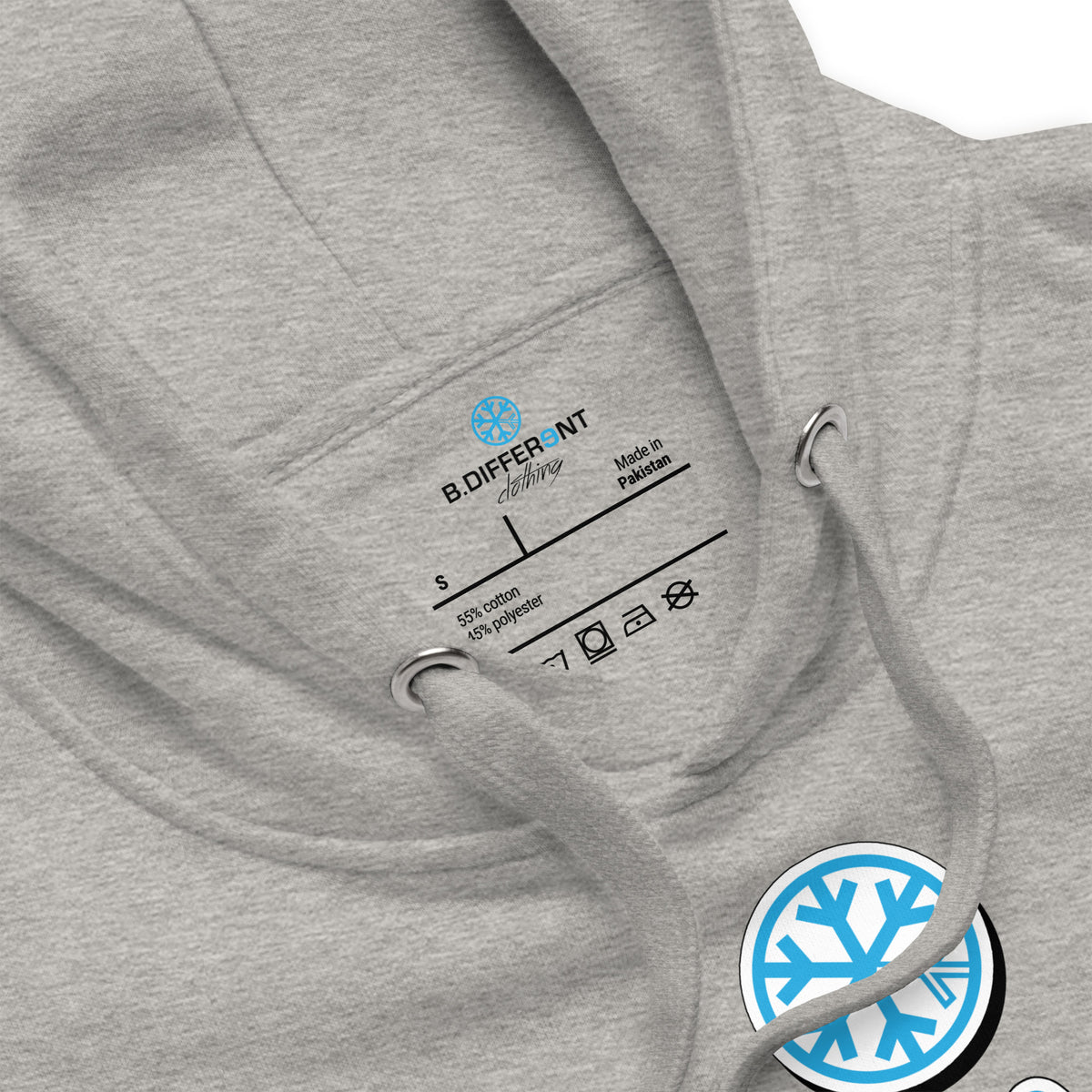 Carbon Grey-For Weirdos by Weirdos Hoodie from B.Different Clothing, collar, graffiti-inspired streetwear