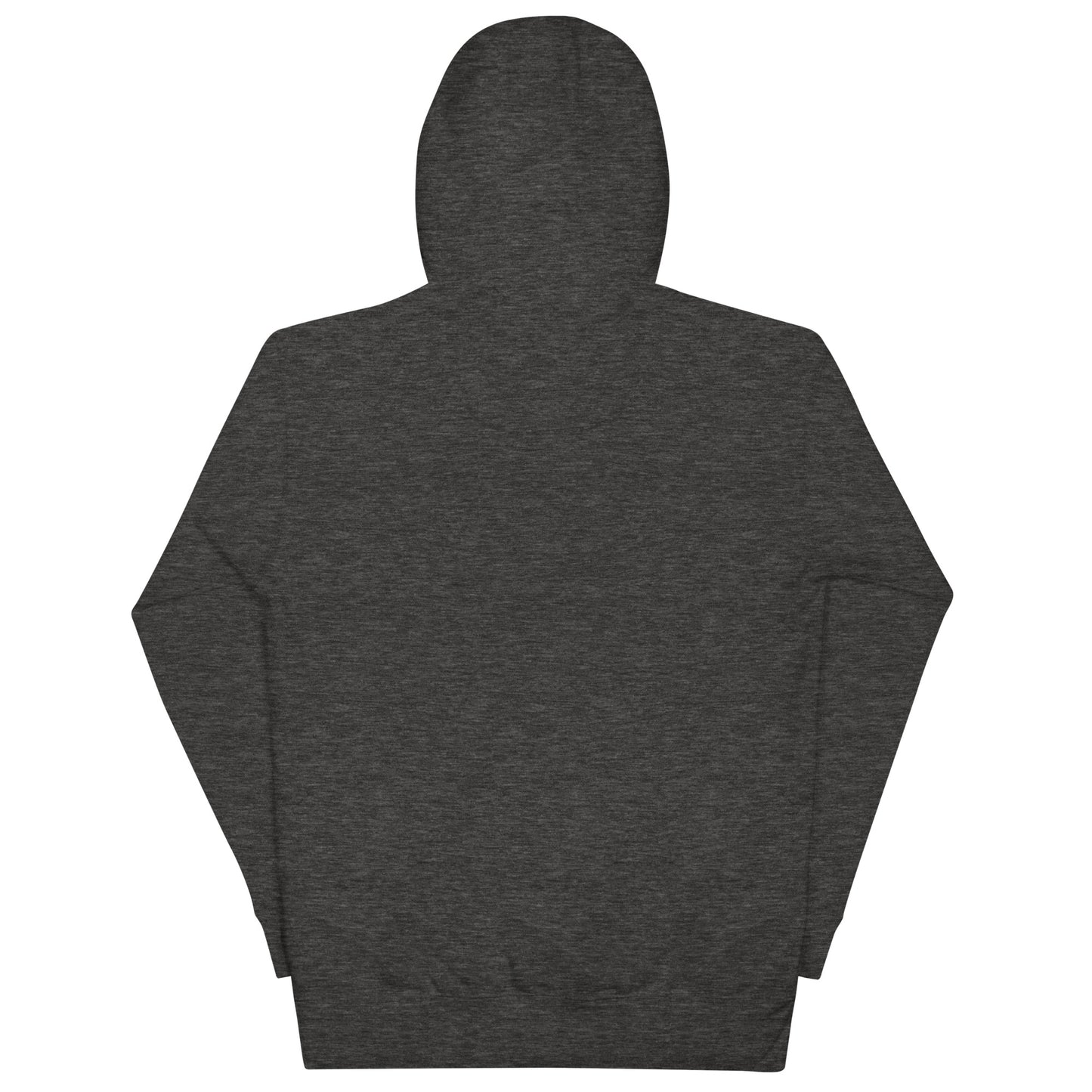 Charcoal Heather-BDFRNT NYC Subway Hoodie from B.Different Clothing, back view, graffiti-inspired streetwear
