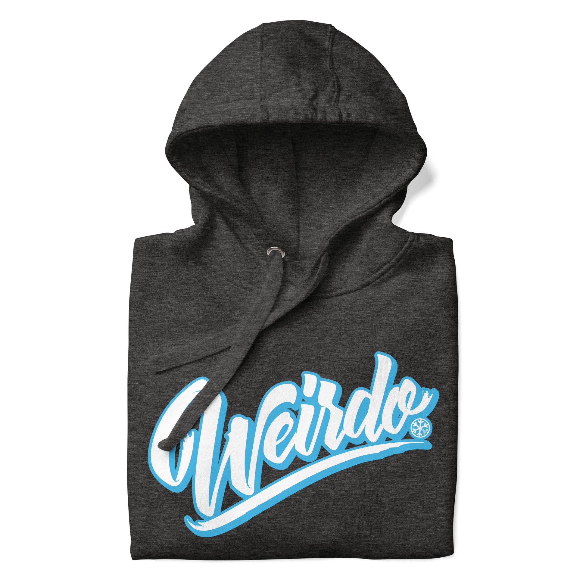 Dark Gray-Weirdo Hoodie from B.Different Clothing, front view, graffiti-inspired streetwear