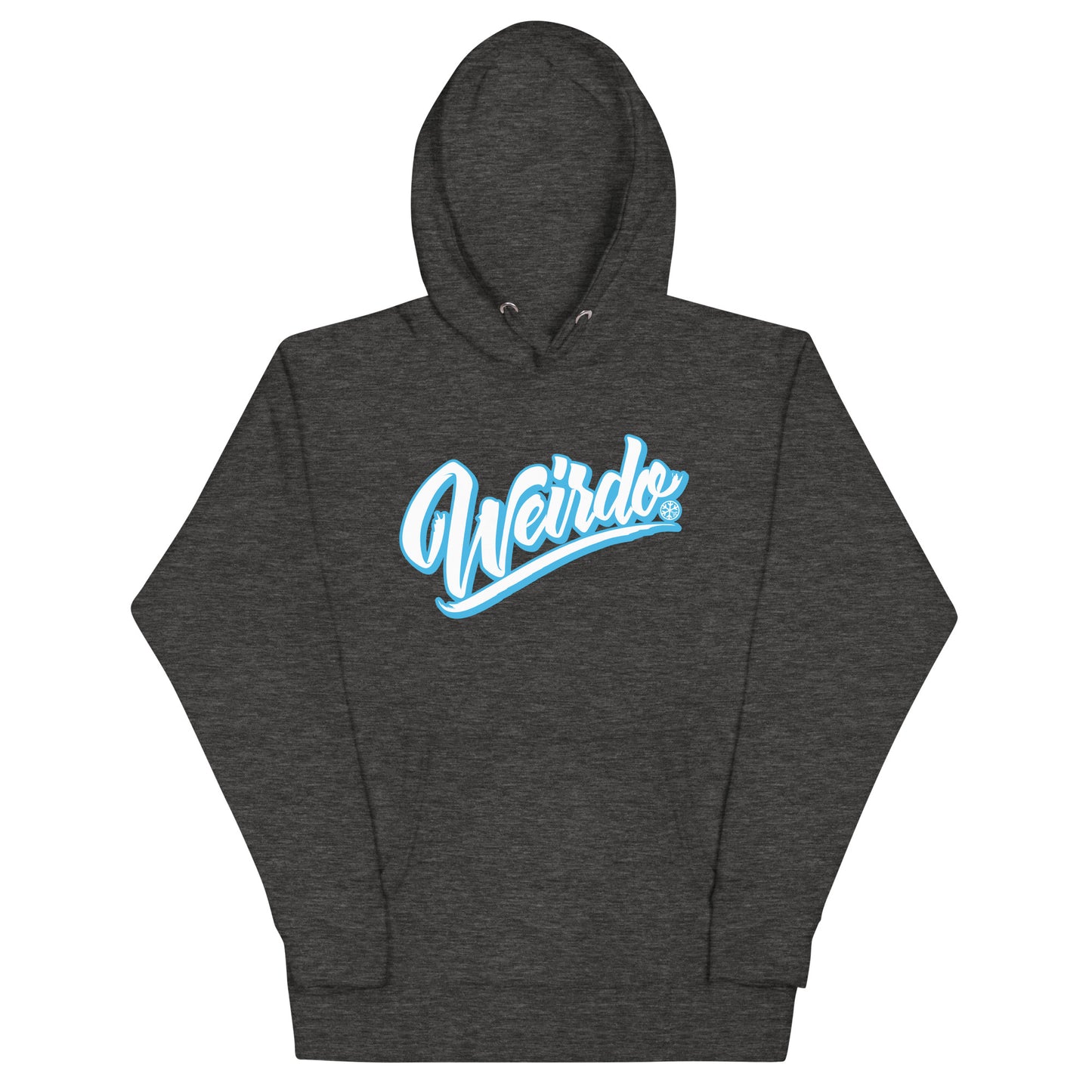Dark Gray-Weirdo Hoodie from B.Different Clothing, front view, graffiti-inspired streetwear