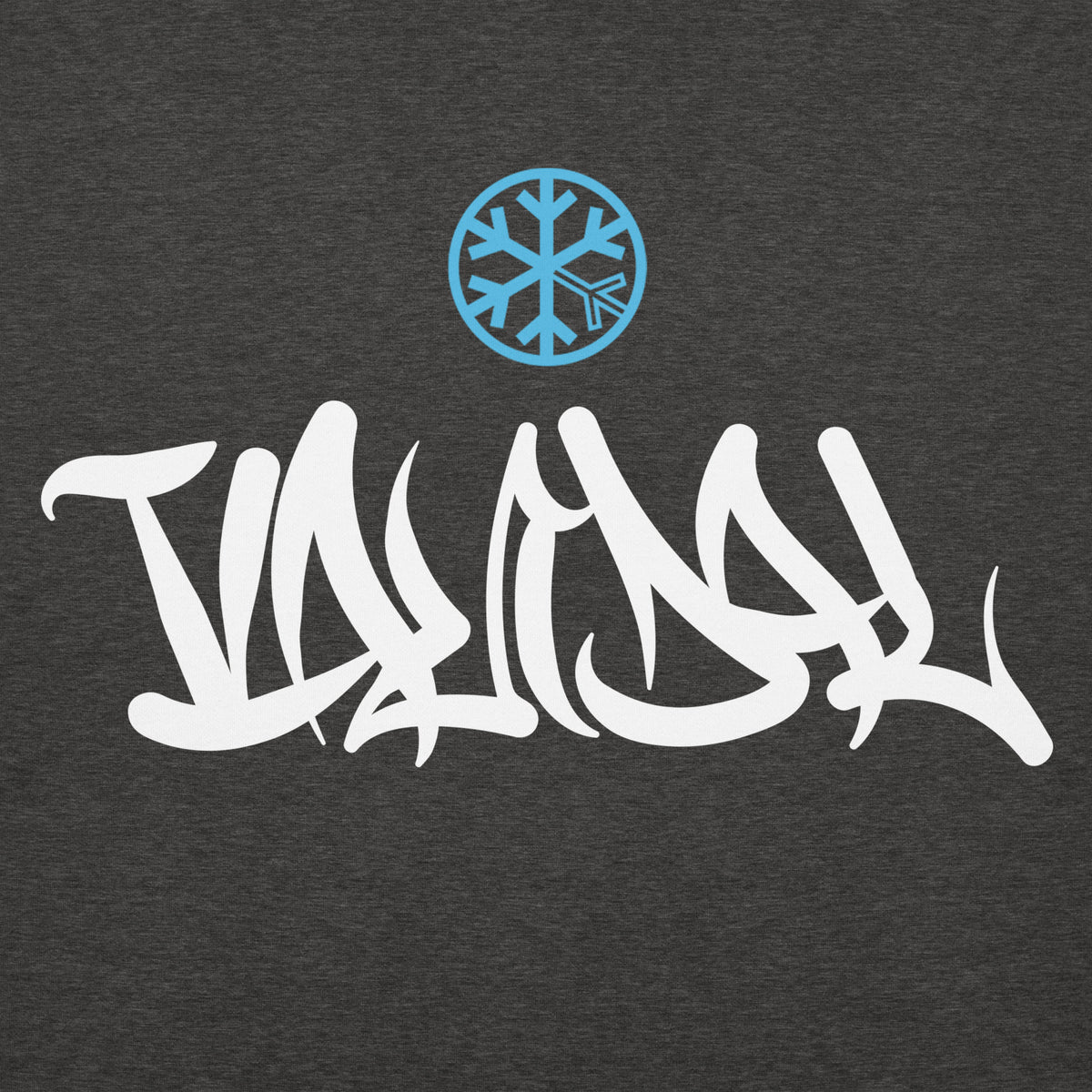 Charcoal Heather-Vandal Graffiti Tag Hoodie from B.Different Clothing, front graphic, graffiti-inspired streetwear
