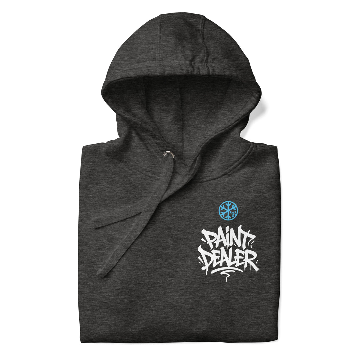 Dark Gray-Paint Dealer Graffiti Character Hoodie from B.Different Clothing, folded, graffiti-inspired streetwear