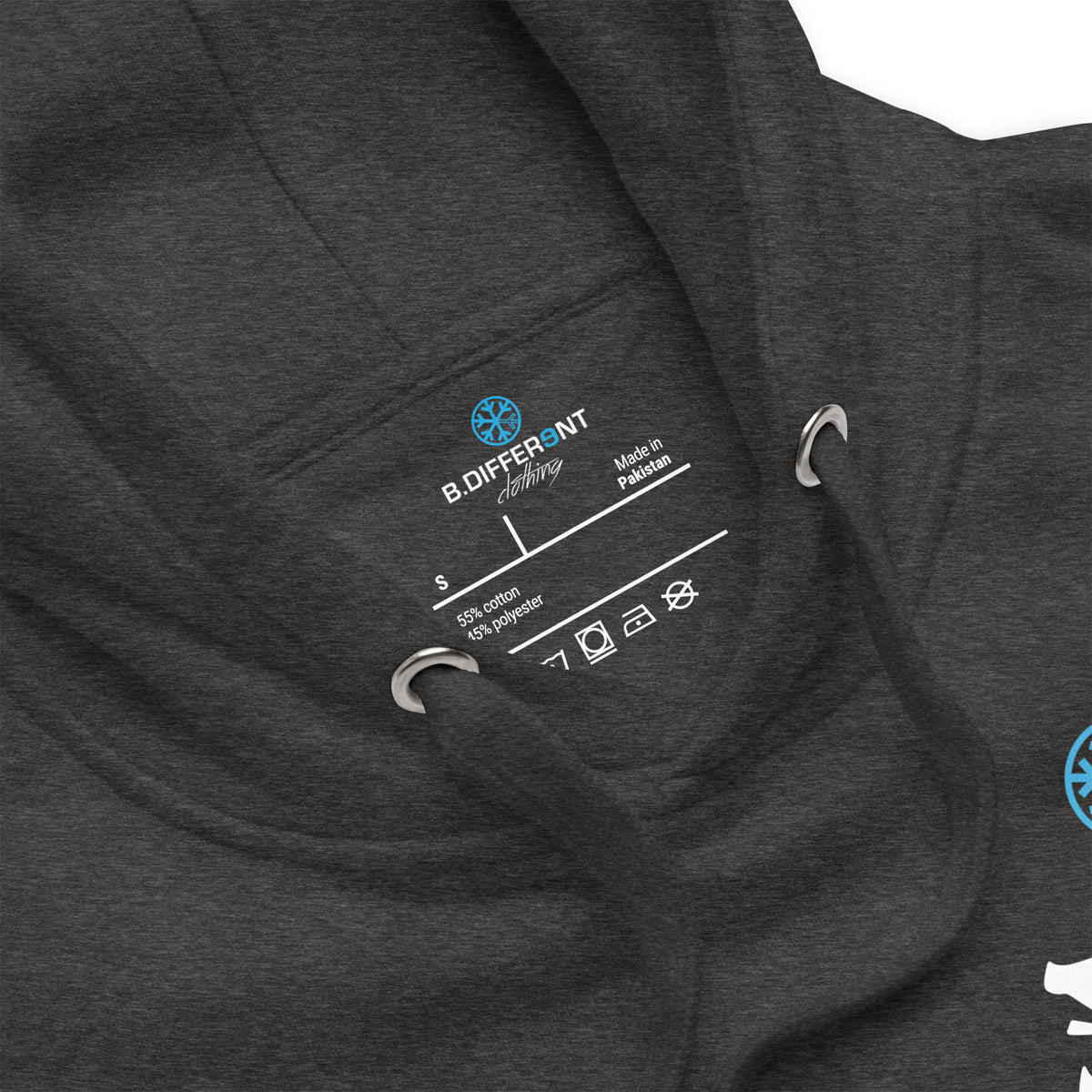 Dark Gray-Paint Dealer Graffiti Character Hoodie from B.Different Clothing, collar, graffiti-inspired streetwear