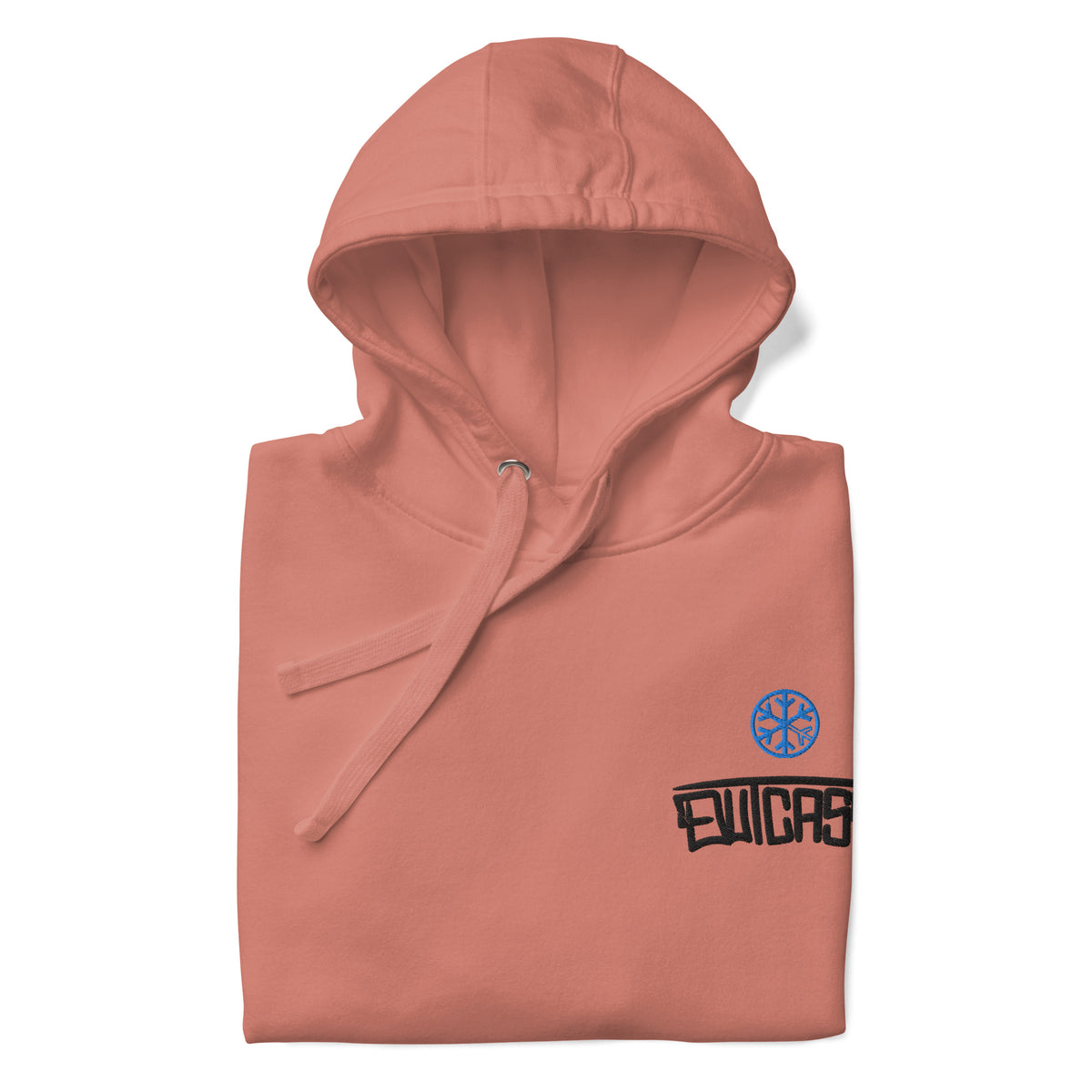 Pink-Outcast Graffiti Tag Hoodie from B.Different Clothing, folded, graffiti-inspired streetwear