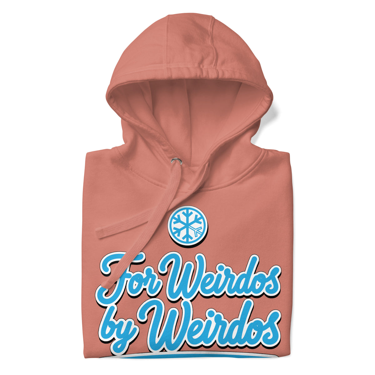 Dusty Rose-For Weirdos by Weirdos Hoodie from B.Different Clothing, folded, graffiti-inspired streetwear