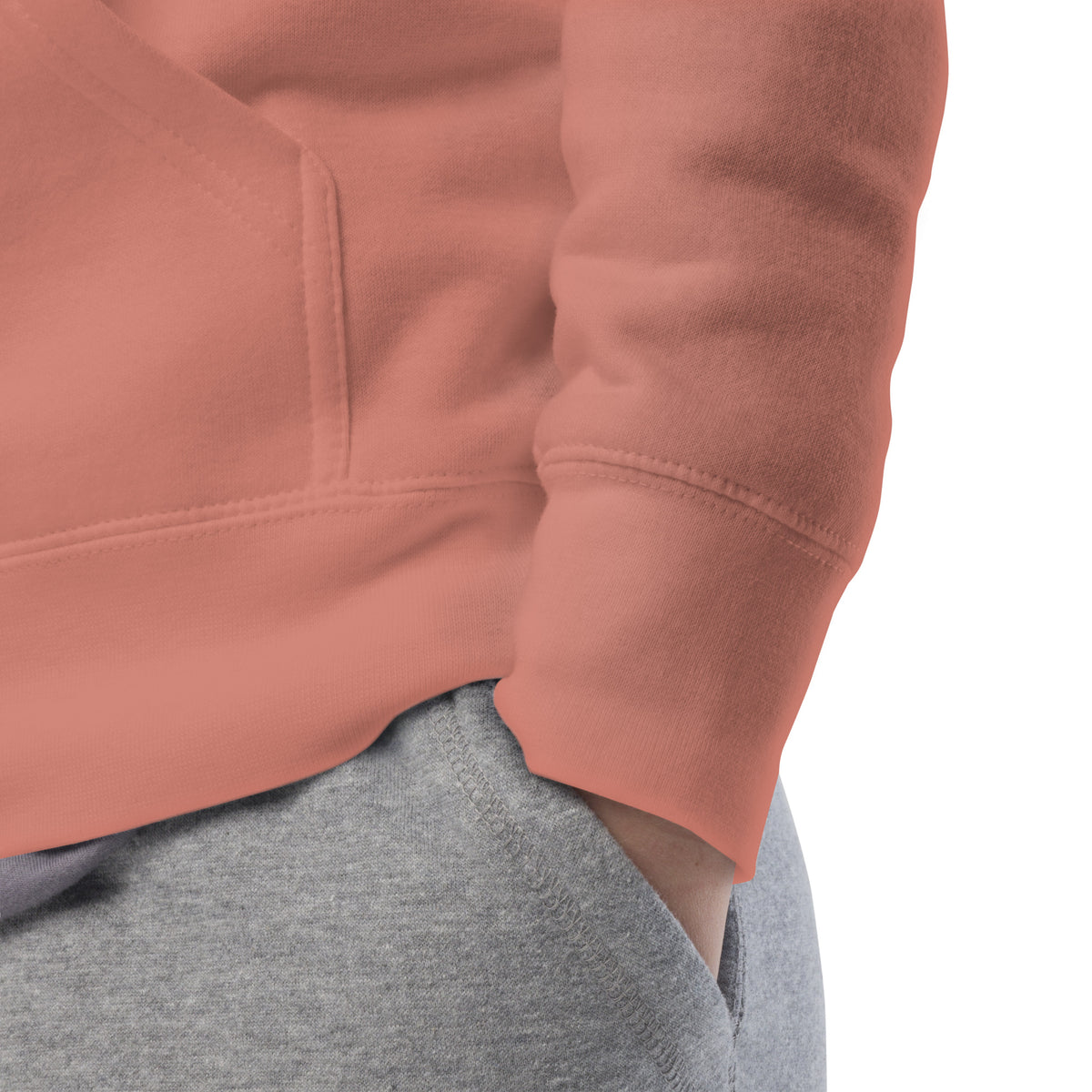 Pink-Outcast Graffiti Tag Hoodie from B.Different Clothing, detail, graffiti-inspired streetwear