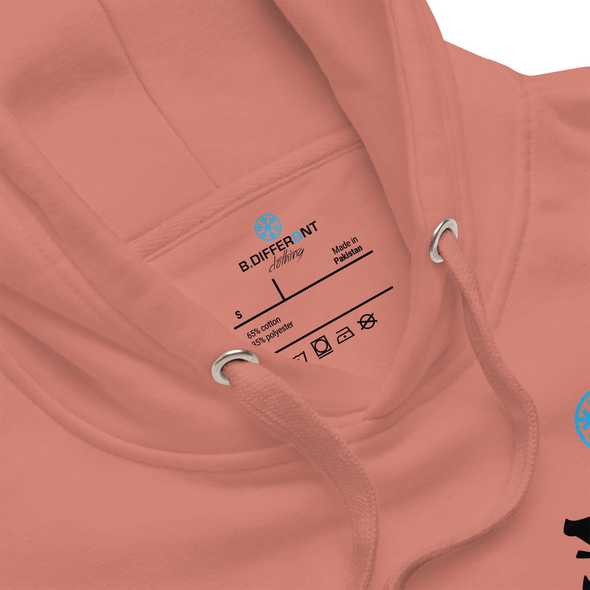 Pink-Paint Dealer Graffiti Character Hoodie from B.Different Clothing, collar, graffiti-inspired streetwear