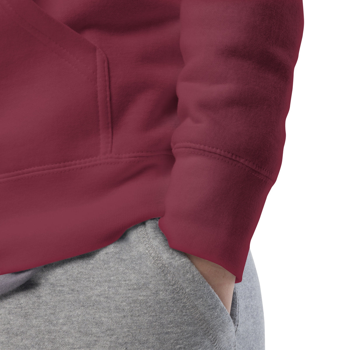 Maroon-For Weirdos by Weirdos Hoodie from B.Different Clothing, detail, graffiti-inspired streetwear