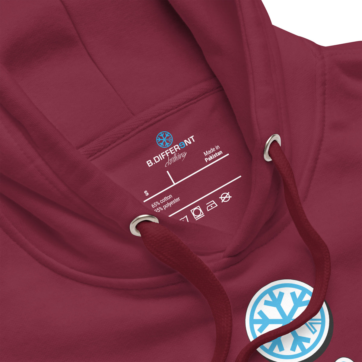 Maroon-For Weirdos by Weirdos Hoodie from B.Different Clothing, collar, graffiti-inspired streetwear