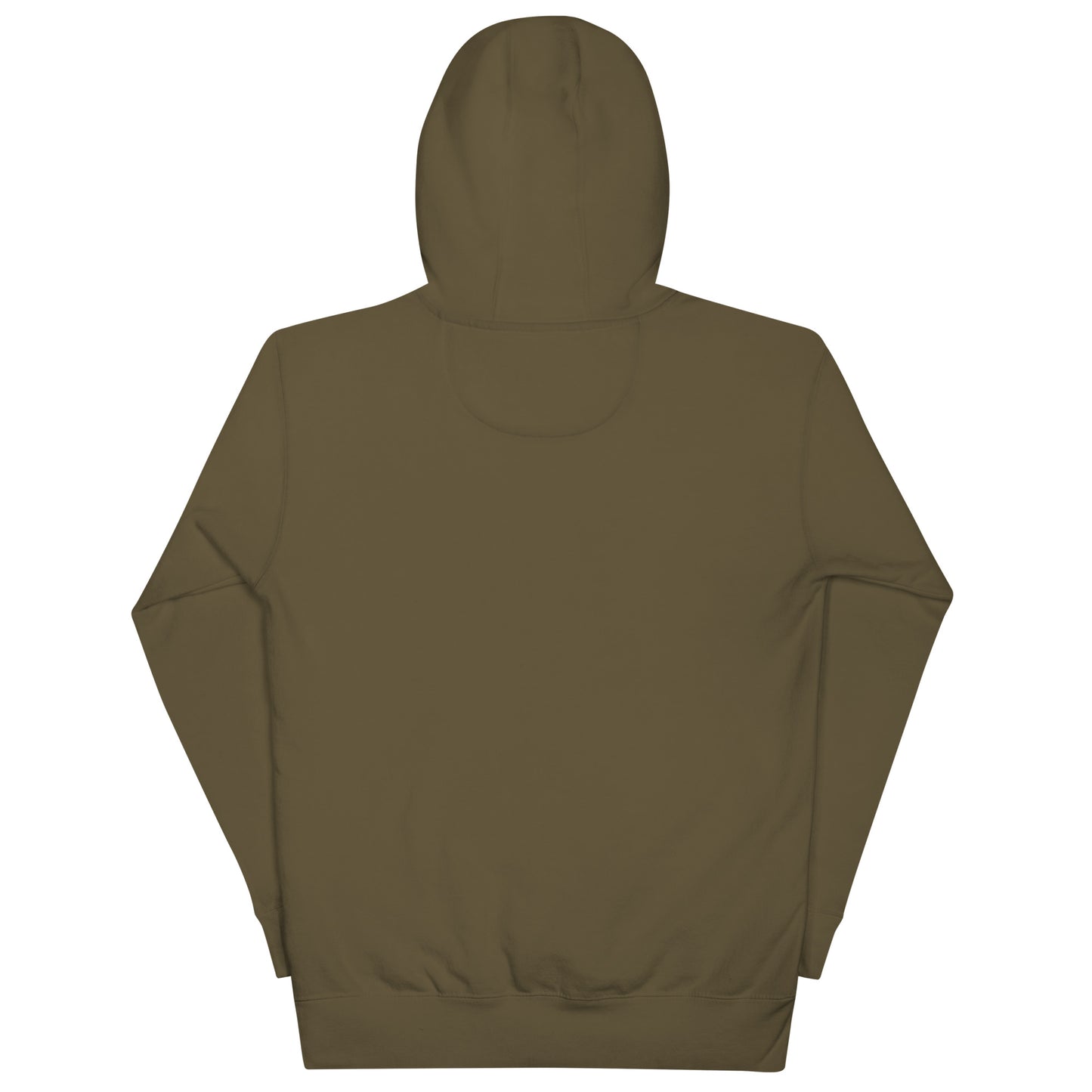 Military Green-BDFRNT NYC Subway Hoodie from B.Different Clothing, back view, graffiti-inspired streetwear
