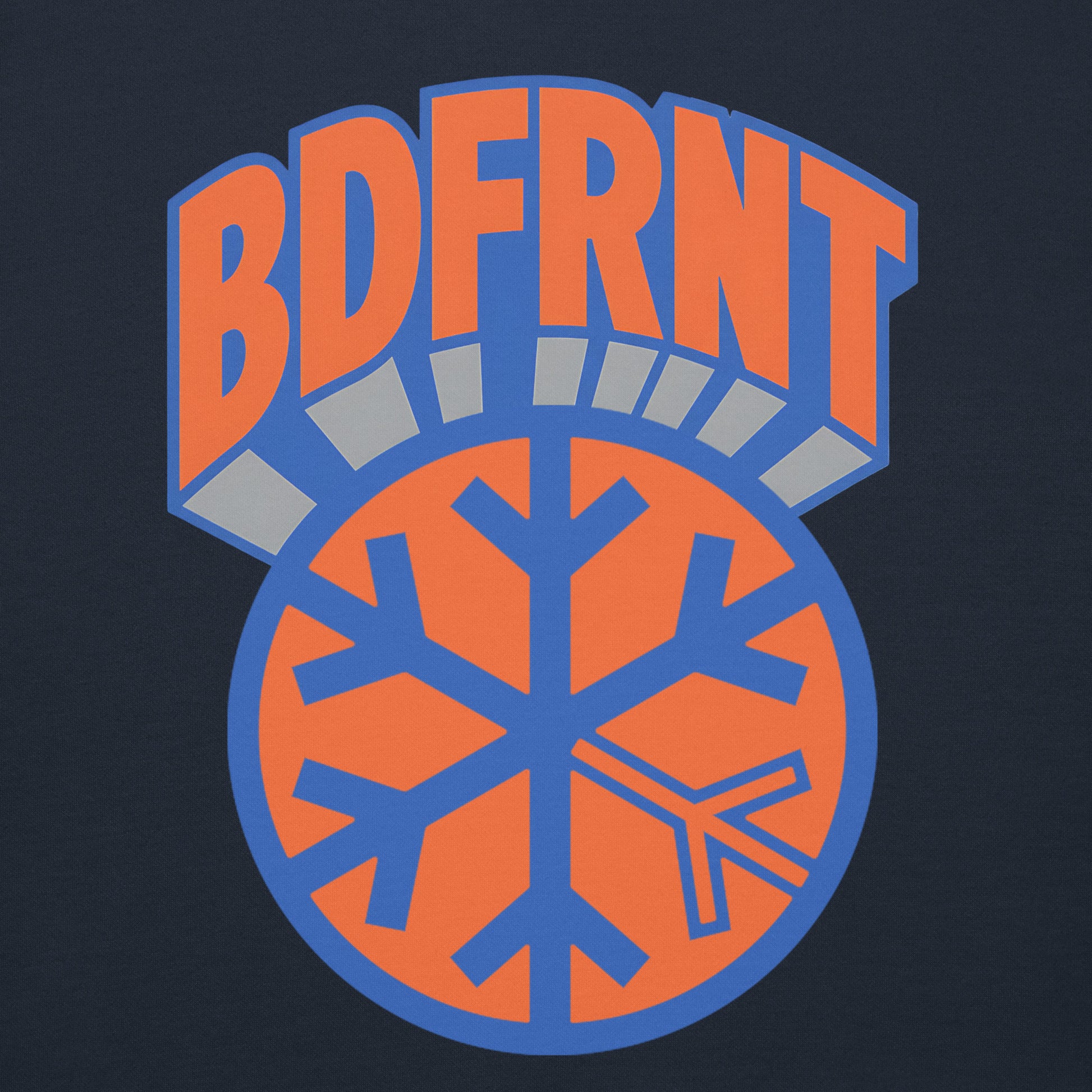 Navy-BDFRNT Logo 1989 Hoodie from B.Different Clothing, graphic, graffiti-inspired streetwear