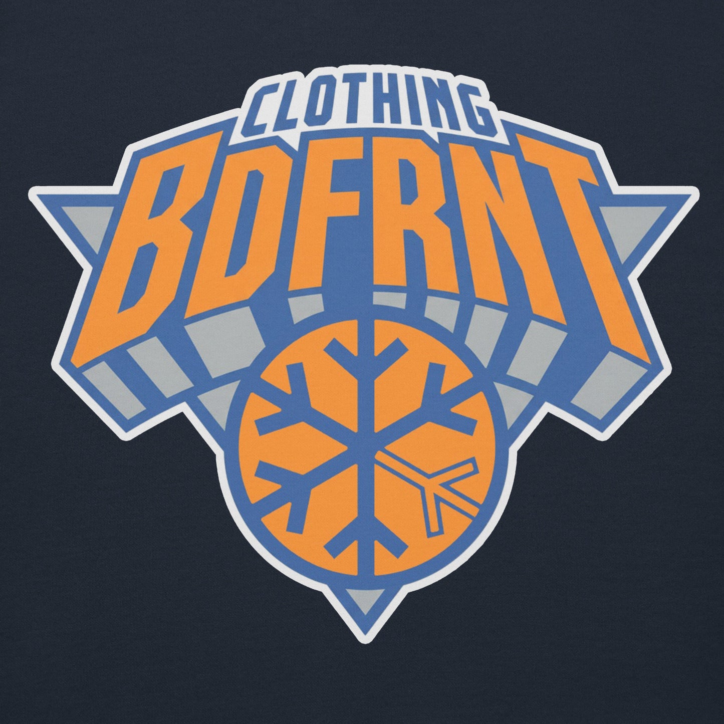 Navy-BDFRNT Logo 2011 Hoodie from B.Different Clothing, graphic, graffiti-inspired streetwear