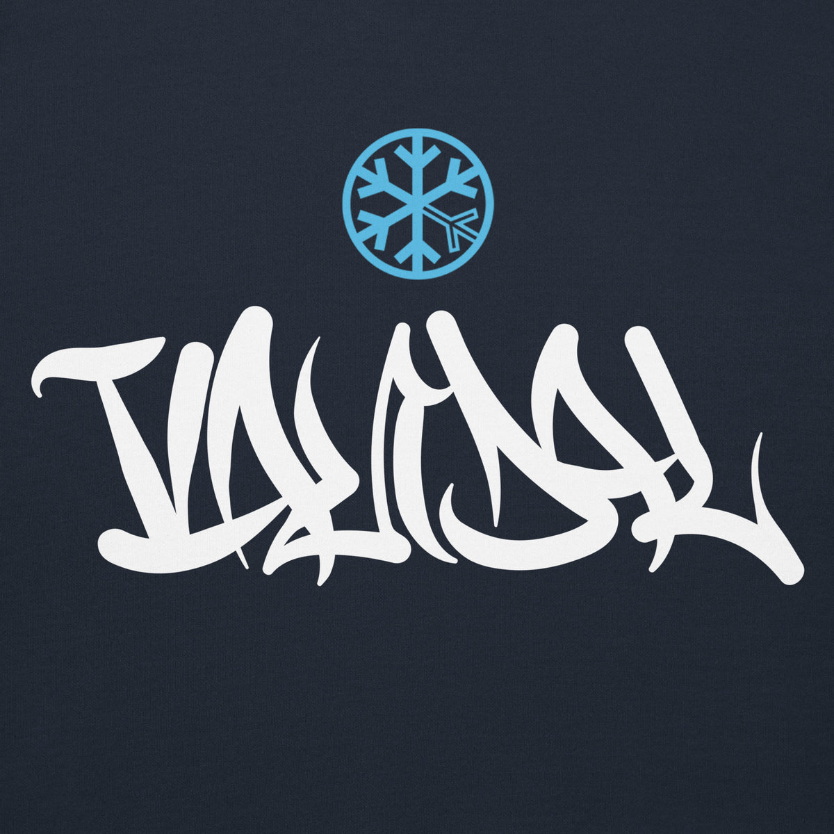 Navy Blazer-Vandal Graffiti Tag Hoodie from B.Different Clothing, front graphic, graffiti-inspired streetwear