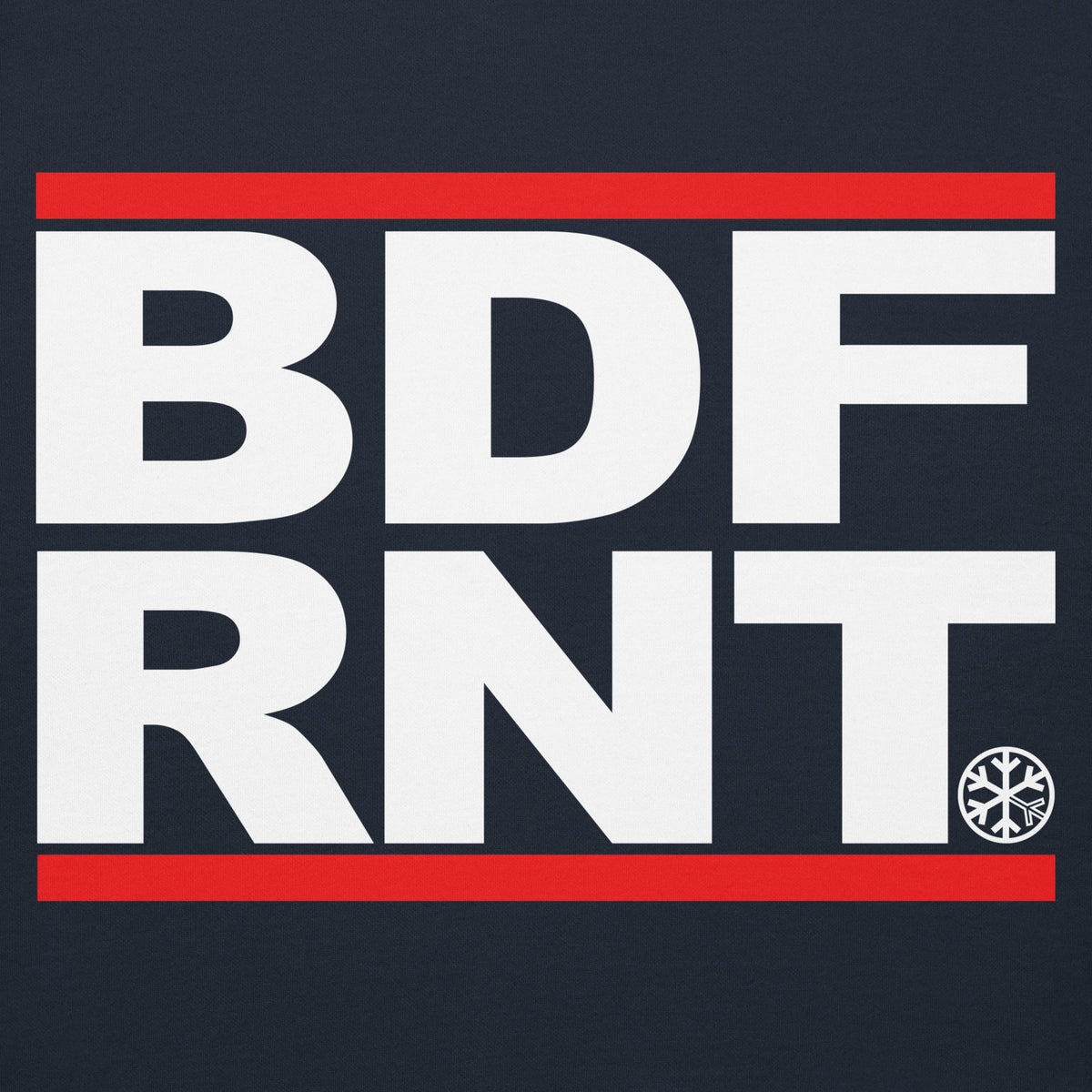 Navy Blazer-BDFRNT OG Logo Hoodie from B.Different Clothing, front graphic, graffiti-inspired streetwear