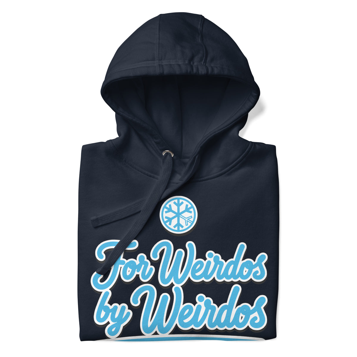 Navy Blazer-For Weirdos by Weirdos Hoodie from B.Different Clothing, folded, graffiti-inspired streetwear