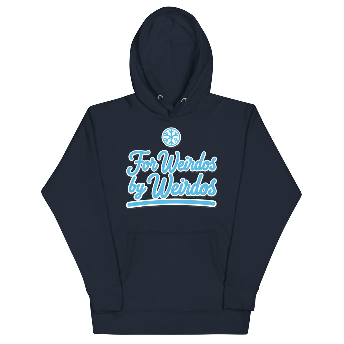 Navy Blazer-For Weirdos by Weirdos Hoodie from B.Different Clothing, front view, graffiti-inspired streetwear