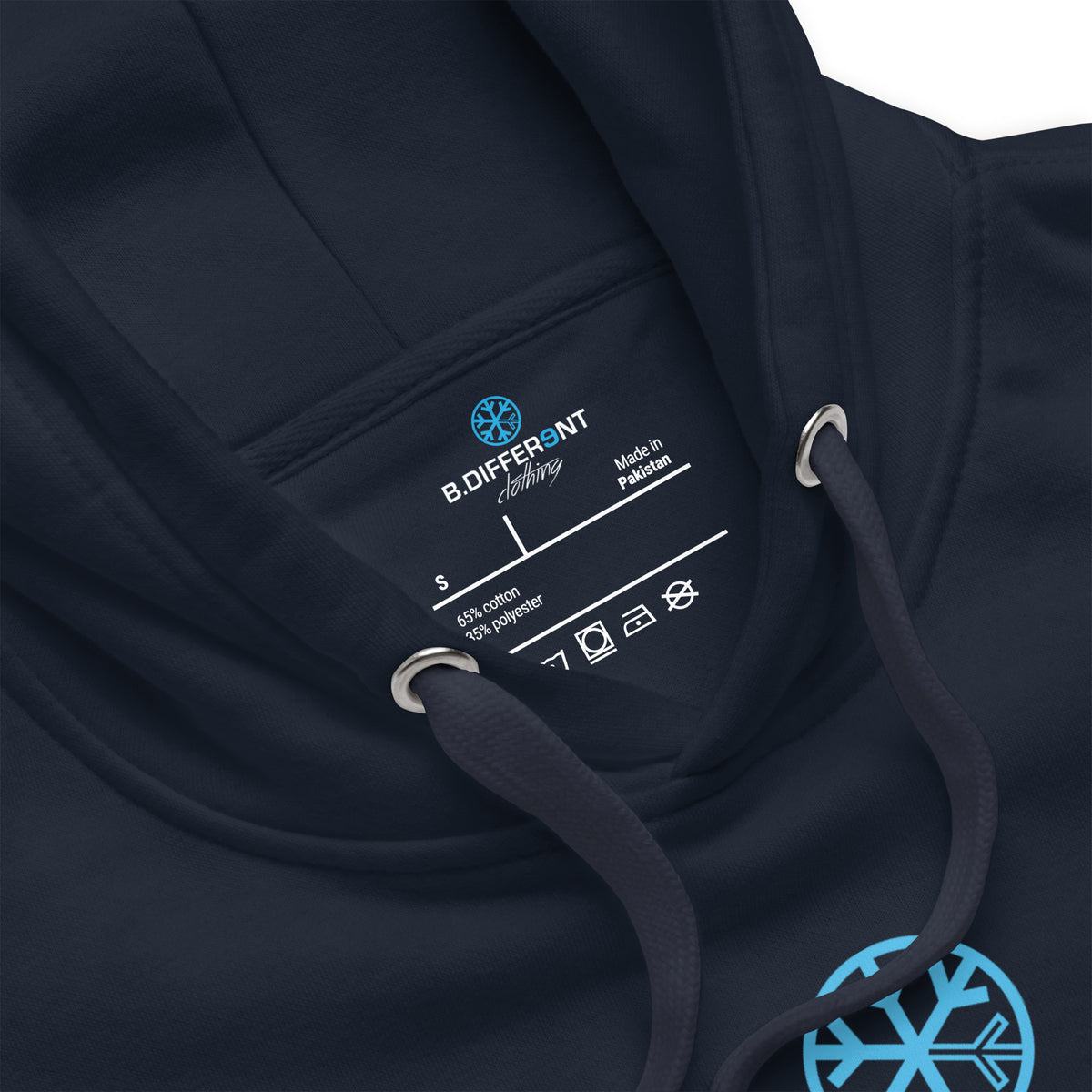 Navy Blazer-Vandal Graffiti Tag Hoodie from B.Different Clothing, collar, graffiti-inspired streetwear