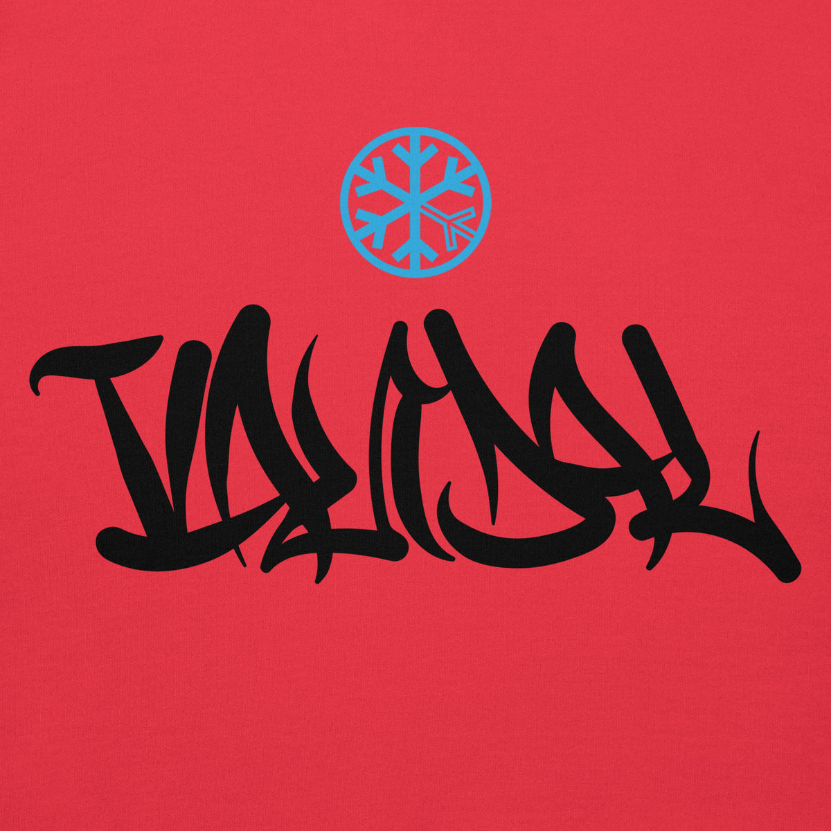 Team Red-Vandal Graffiti Tag Hoodie from B.Different Clothing, front graphic, graffiti-inspired streetwear