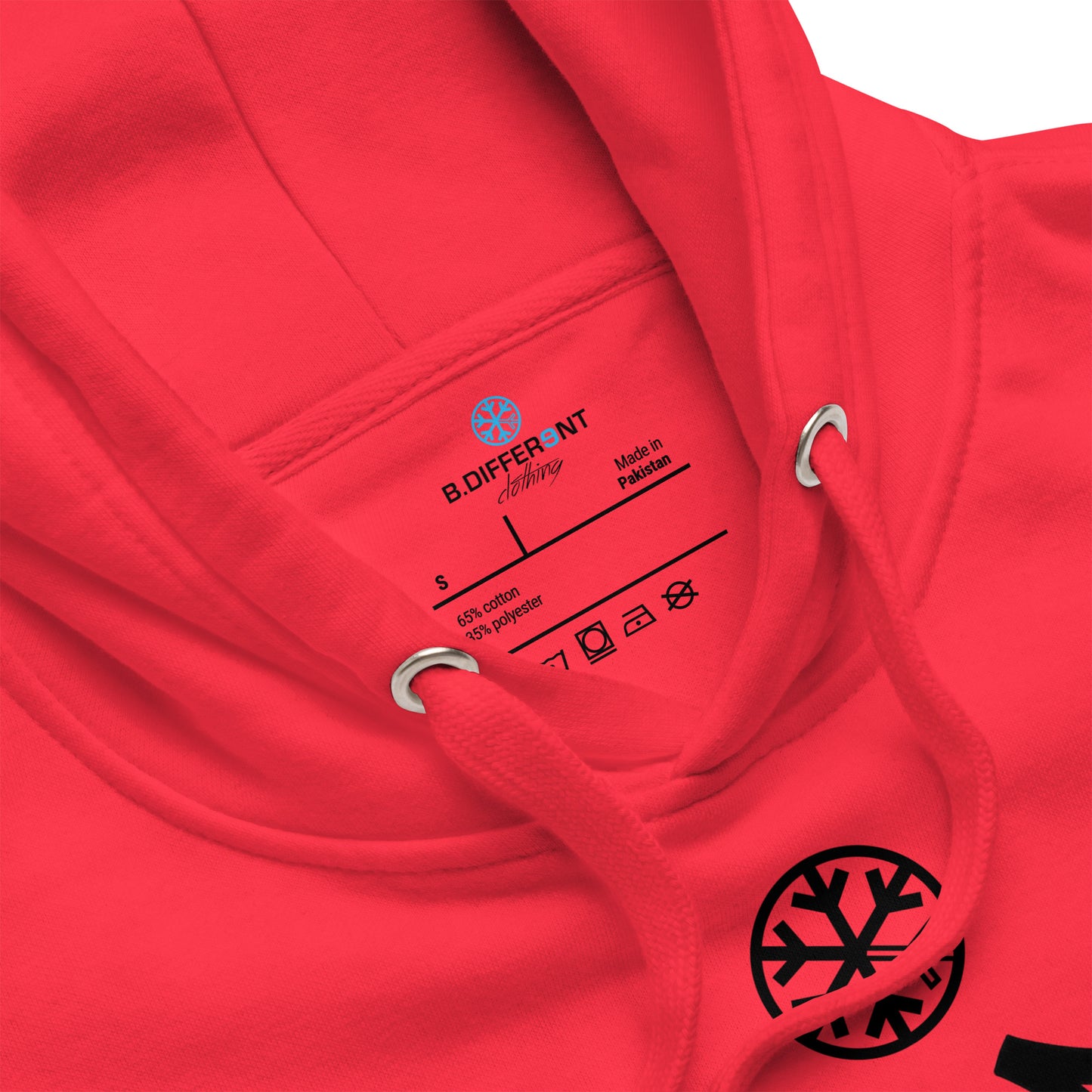 Team Red-Rule Breaker Graffiti Tag Hoodie from B.Different Clothing, collar, graffiti-inspired streetwear