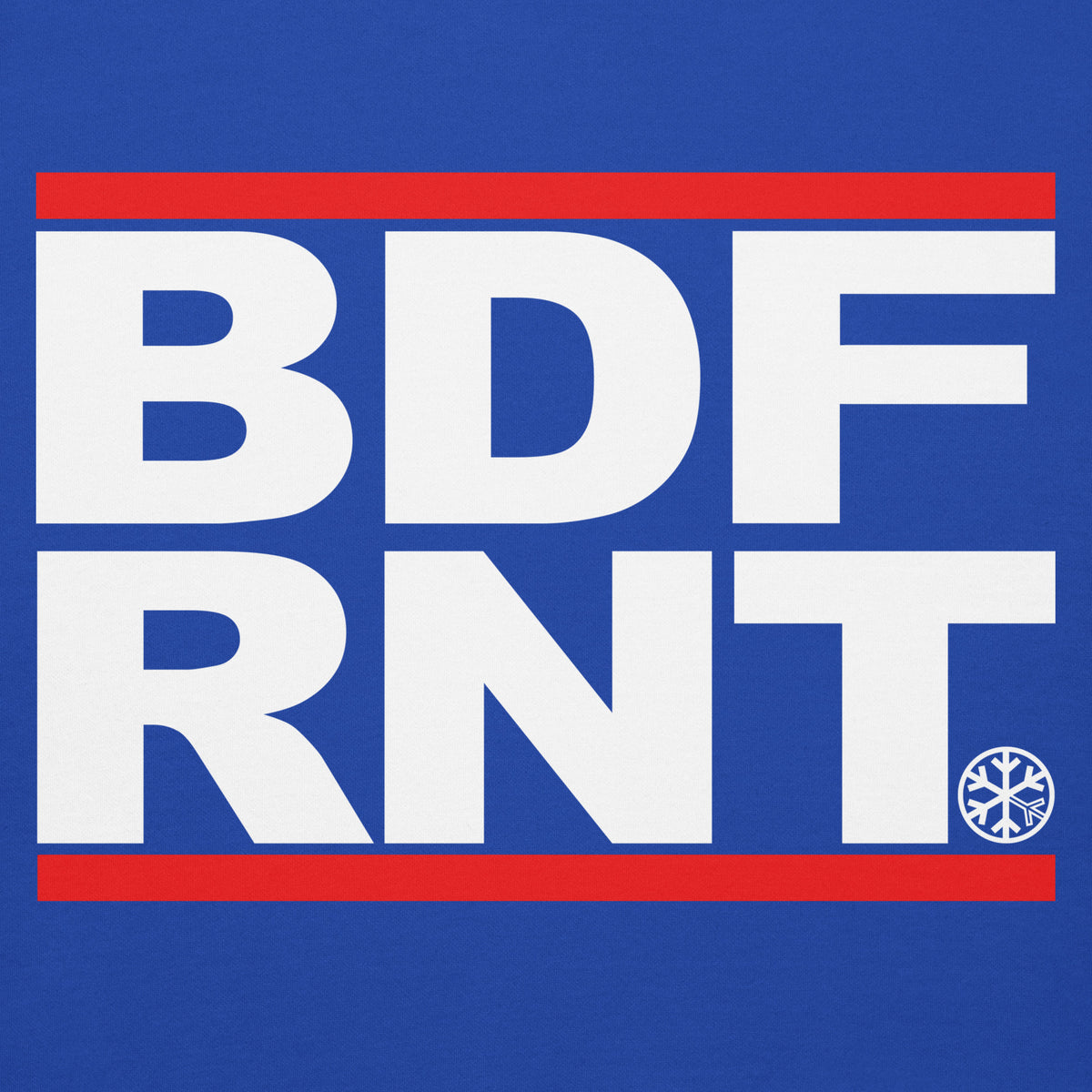 Team Royal-BDFRNT OG Logo Hoodie from B.Different Clothing, front graphic, graffiti-inspired streetwear