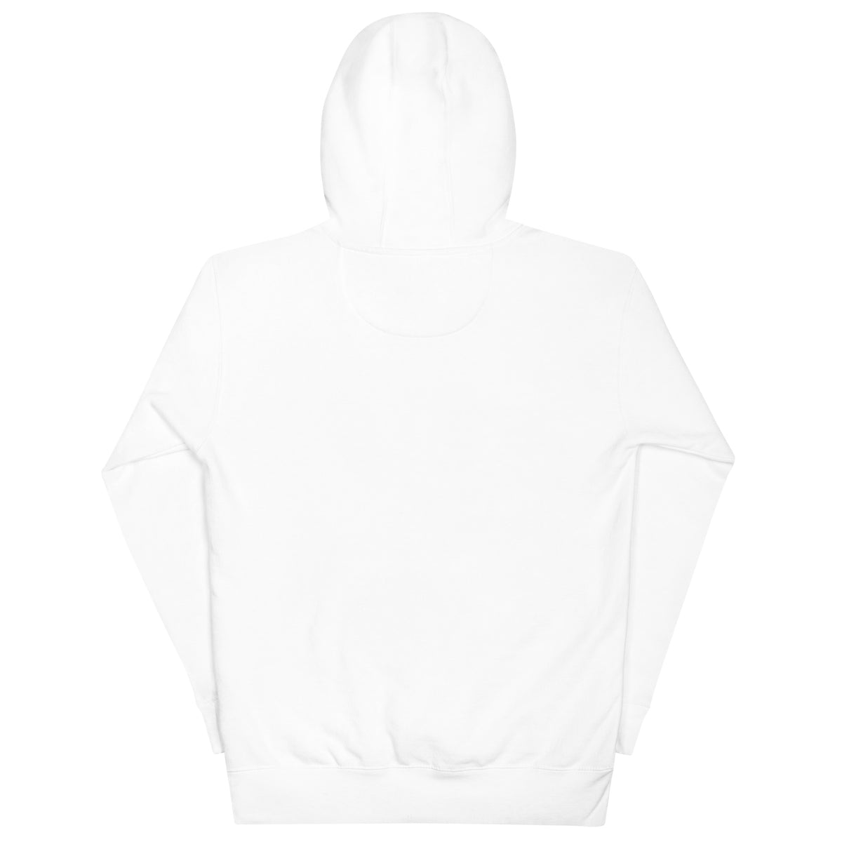 White-BDFRNT OG Logo Hoodie from B.Different Clothing, back view, graffiti-inspired streetwear
