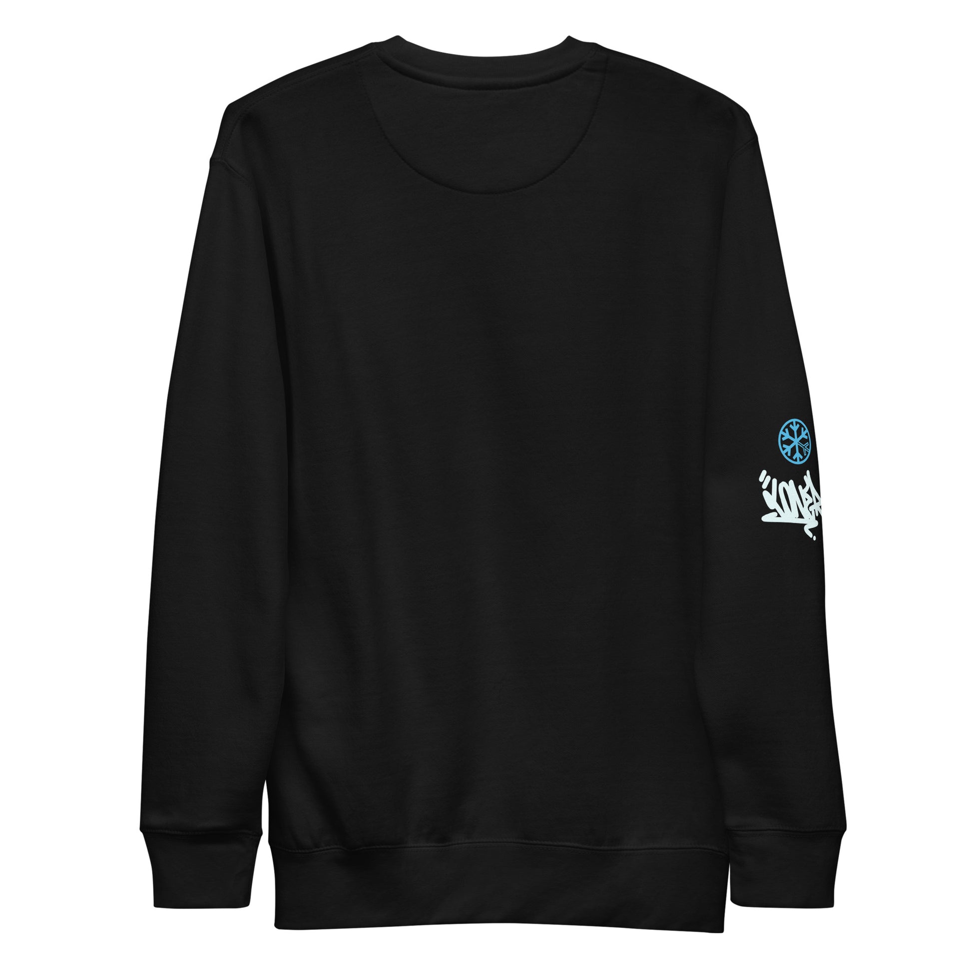 Black-Loner Graffiti Piece Sweatshirt from B.Different Clothing, back view, graffiti-inspired streetwear