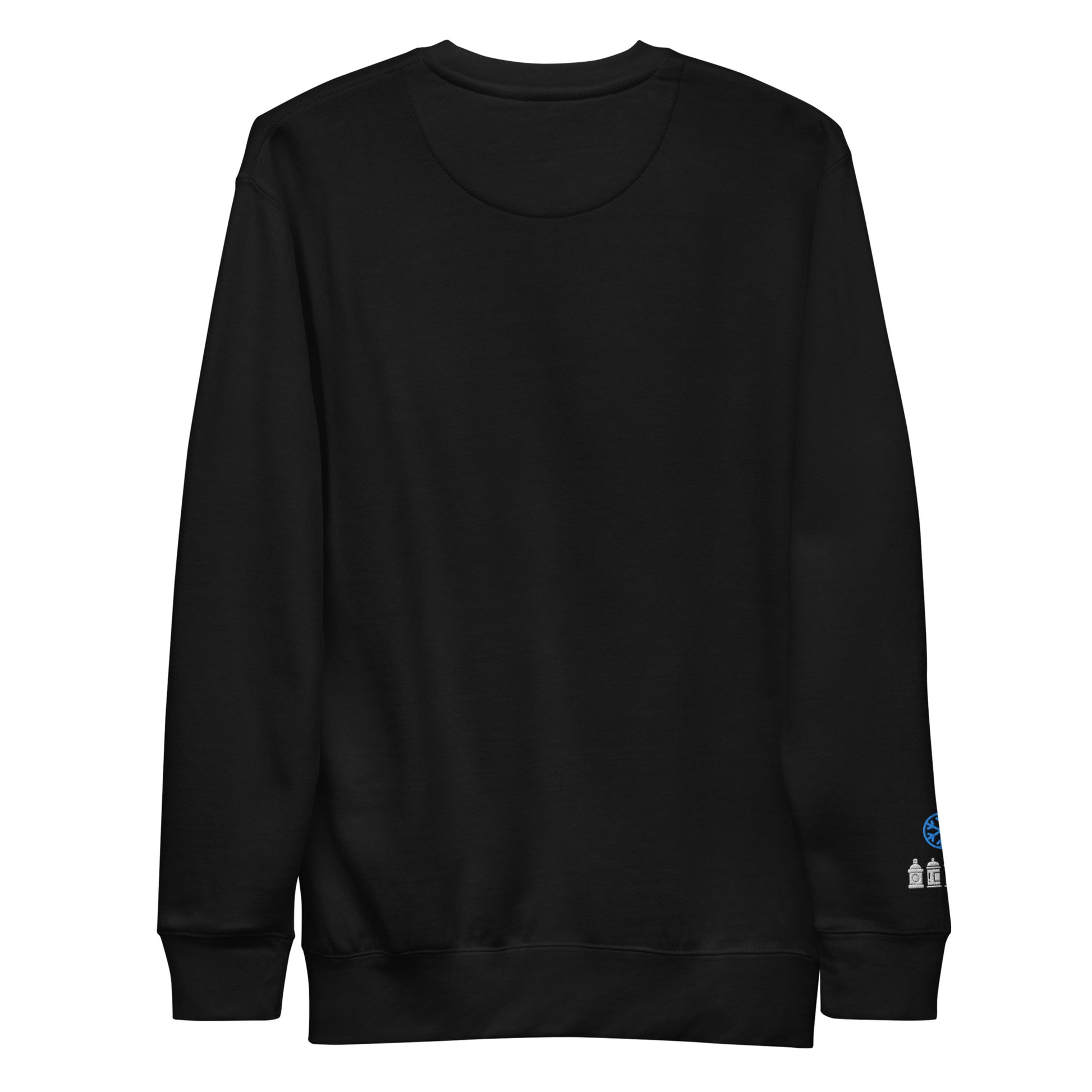 Black-Get Down Graffiti Throw-up Sweatshirt from B.Different Clothing, back view, graffiti-inspired streetwear