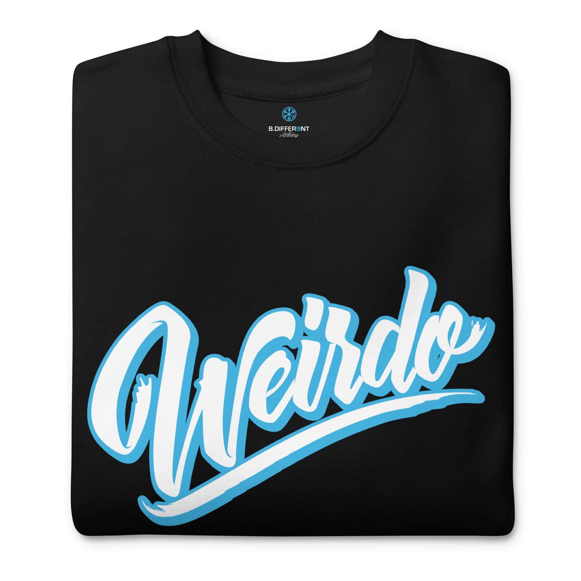 folded sweatshirt Weirdo black by B.Different Clothing independent streetwear brand inspired by street art graffiti