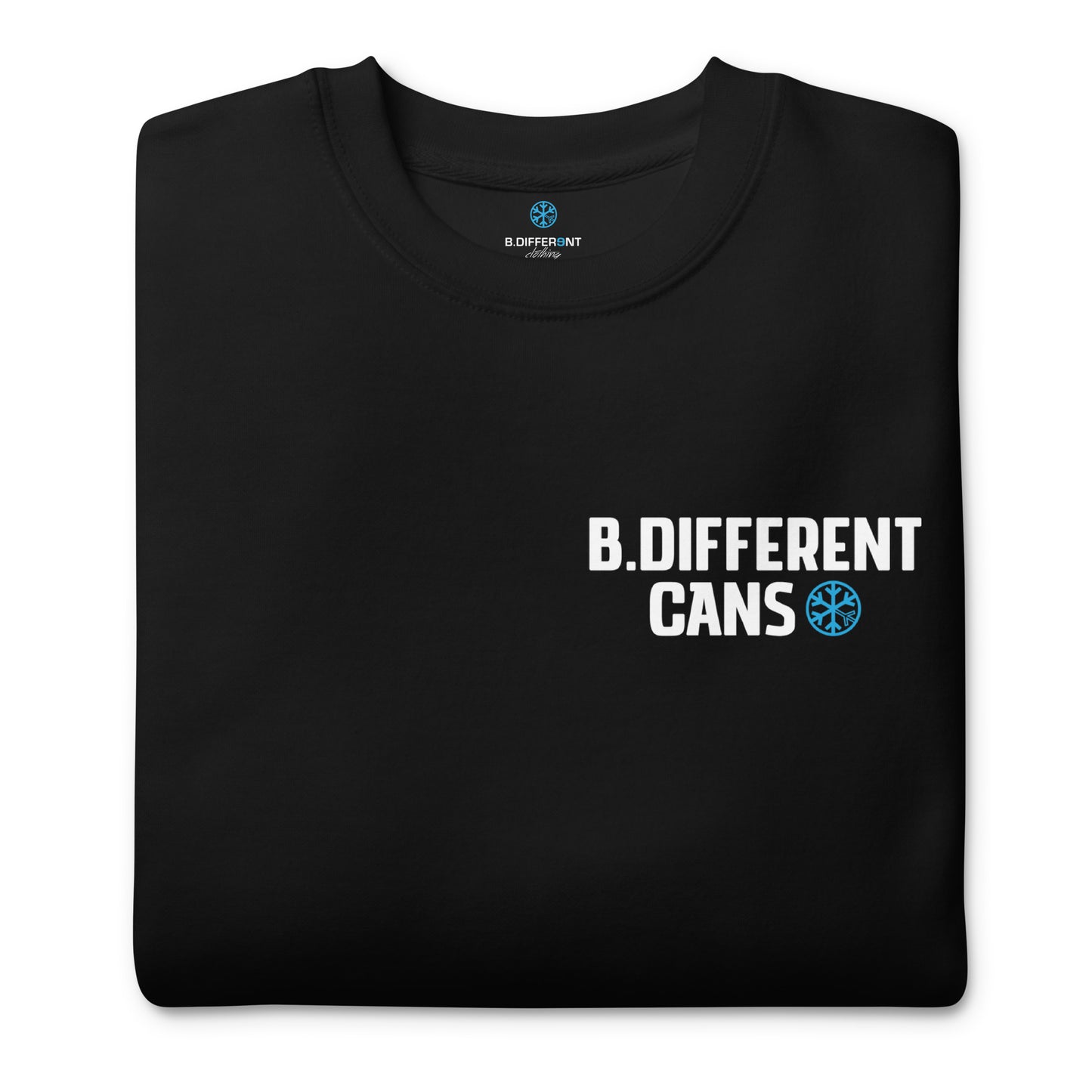 folded B.Different BLACK Can sweatshirt B.Different Clothing graffiti street art inspired streetwear brand