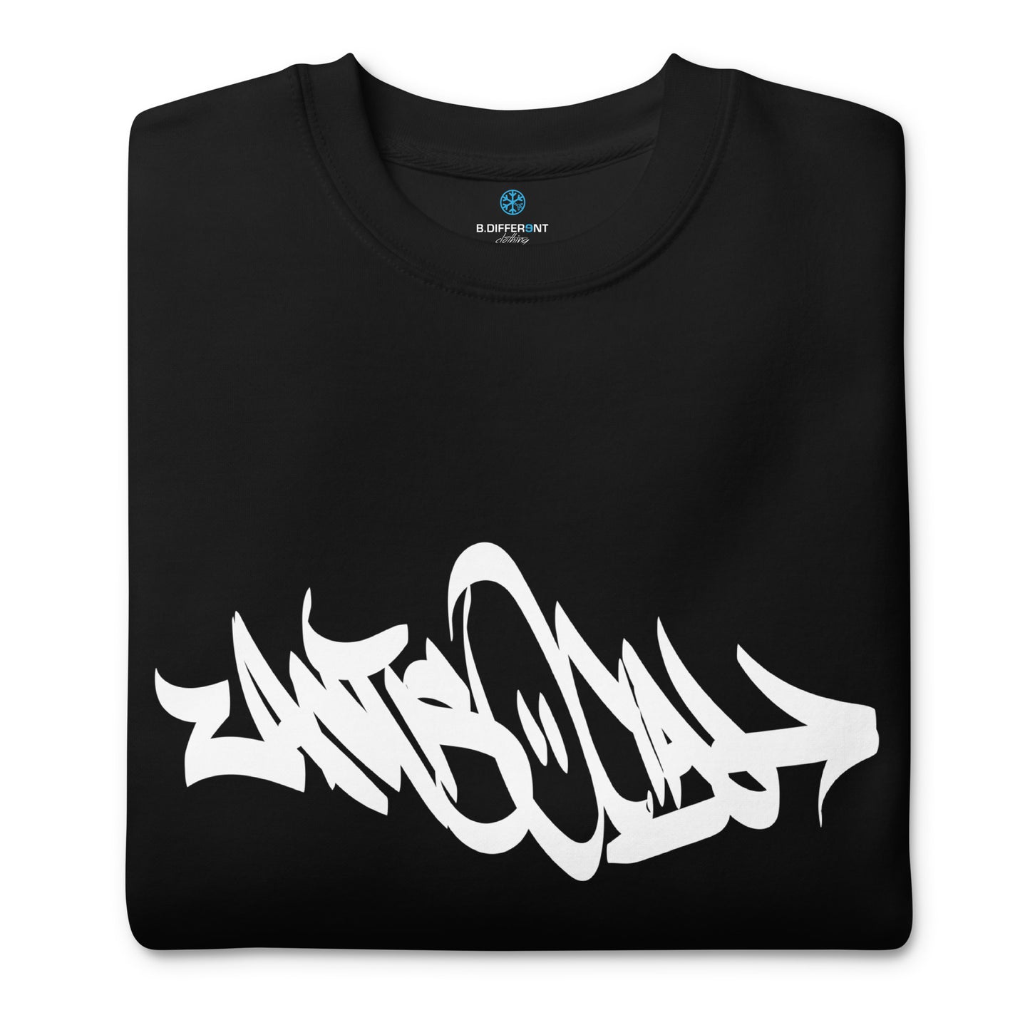 folded Antisocial Graffiti Tag sweatshirt black B.Different Clothing graffiti street art inspired streetwear brand