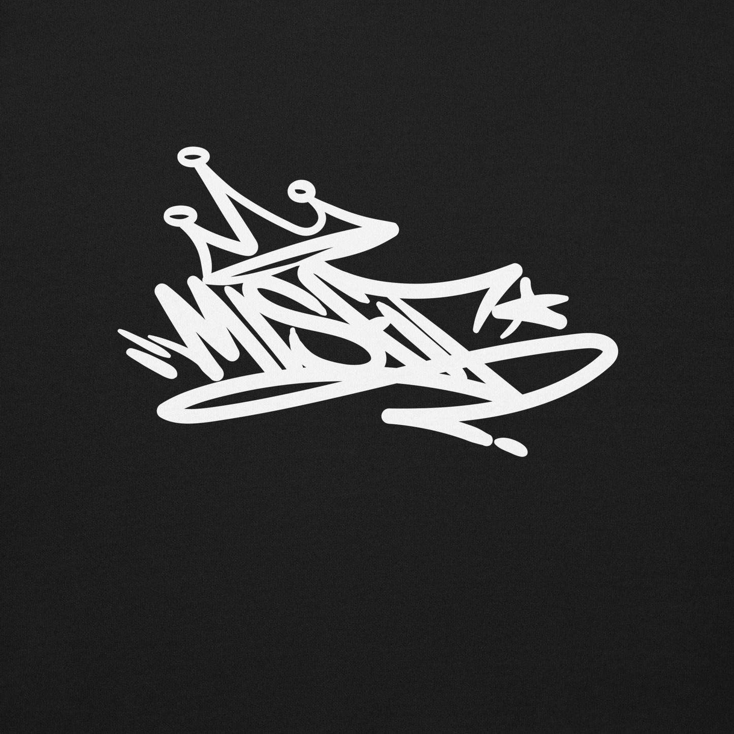 graphic of Misfit Graffiti Tag Sweatshirt black B.Different Clothing graffiti street art inspired streetwear brand